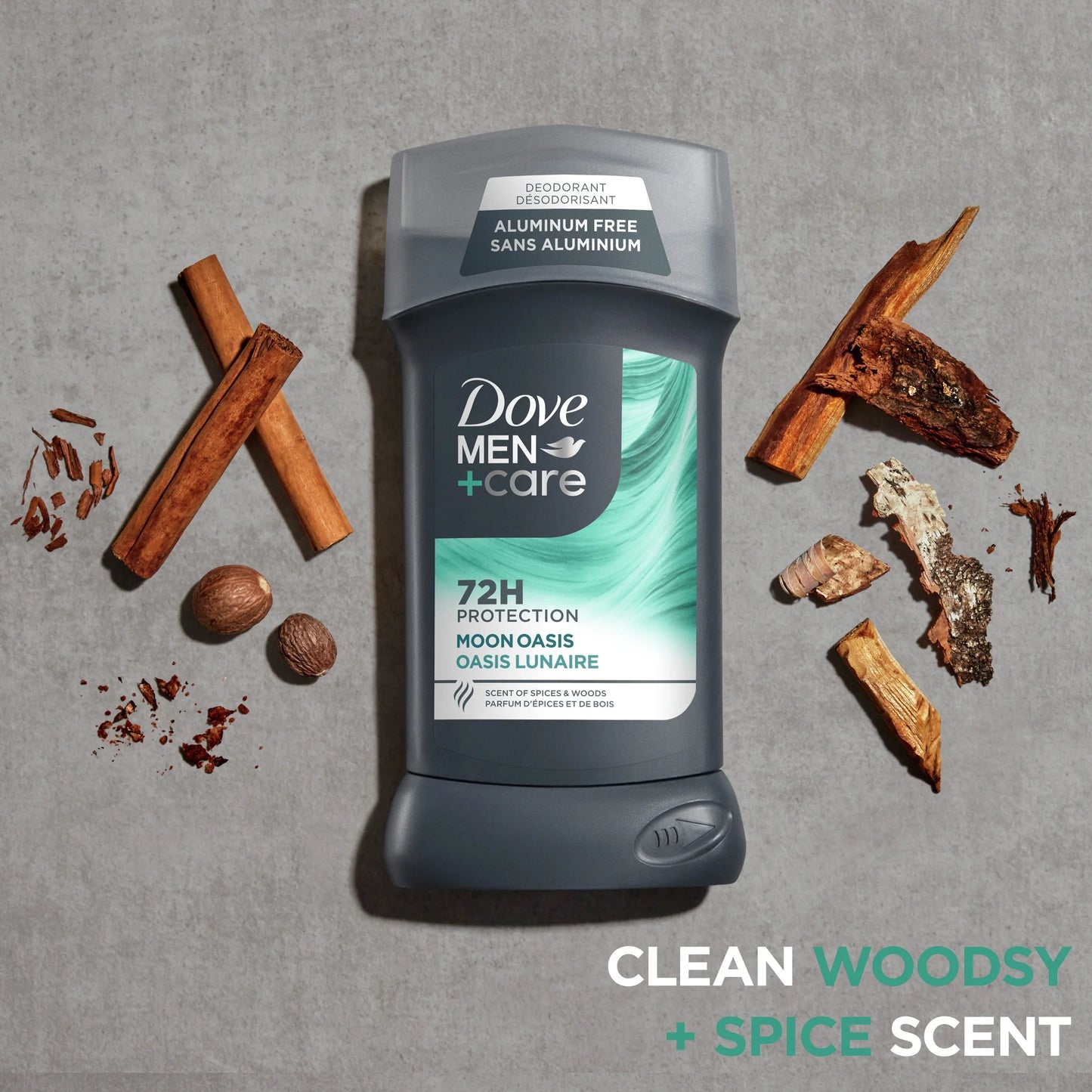 (3 Pack) Deodorant for Men Moon Oasis Aluminum-Free, 3.Oz