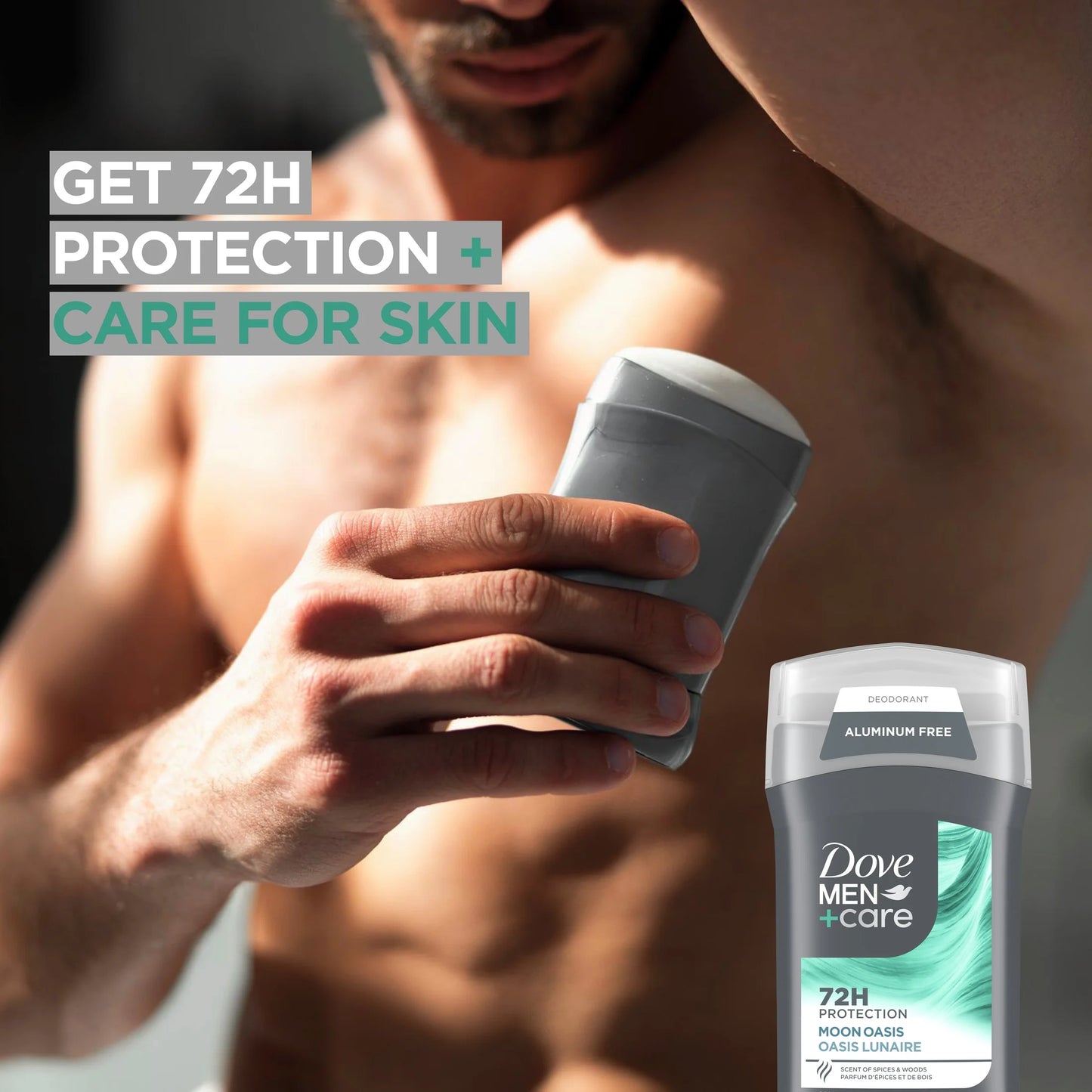 (3 Pack) Deodorant for Men Moon Oasis Aluminum-Free, 3.Oz