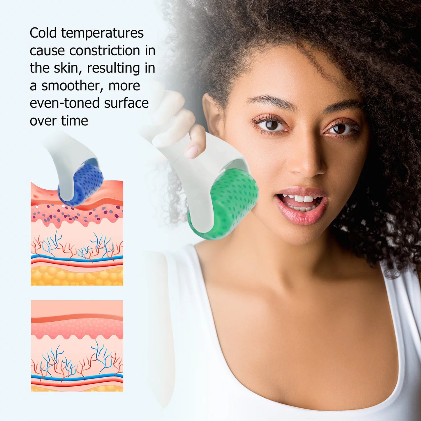 Ice Roller for Face, Face Roller Skin Care with Gua Sha Massager Comb for Face & Eye Puffiness and Whole Body Relief Skin Care Products, Wonderful Gift for Women
