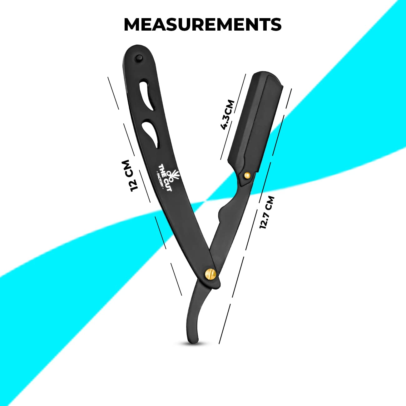 The Cut Factory® Straight Razor for Men Professional Barber Straight Edge Razor for Comfortable Smooth Shave. Gift Box Leather Pouch 20 Single Edge Blades. Our Blades Never Fall