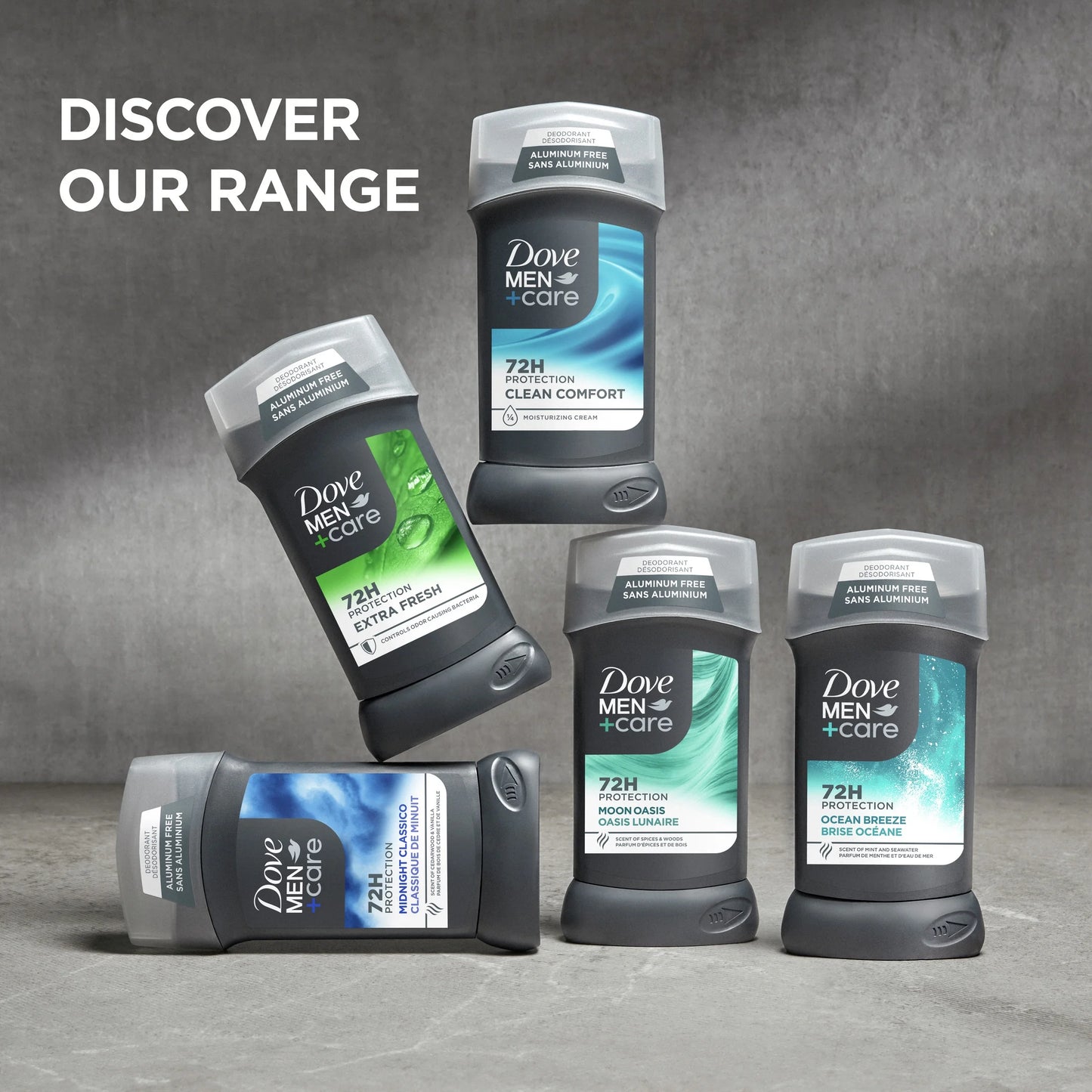 (3 Pack) Deodorant for Men Moon Oasis Aluminum-Free, 3.Oz