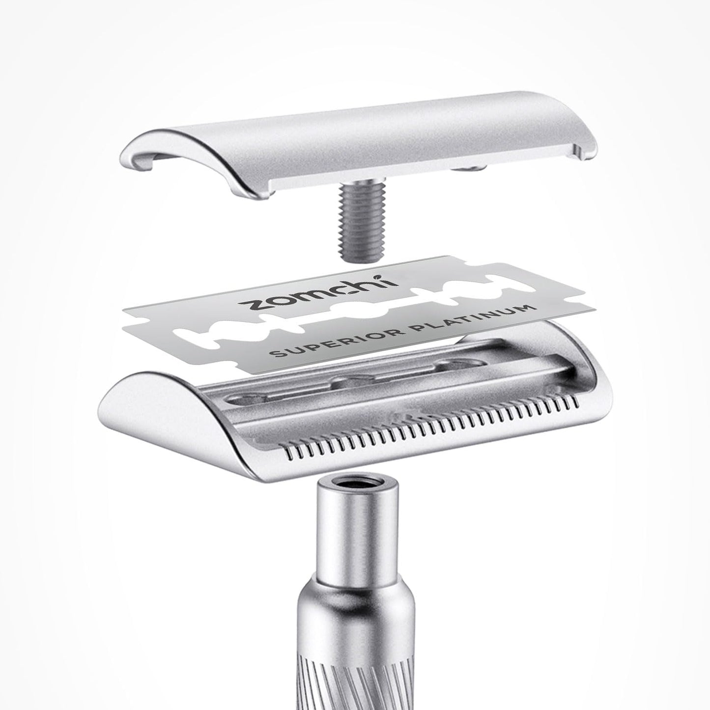 Double Edge Razor Blades, 60 Counts Safety Razor Blades for Shaving, Platinum Stainless Steel Shaving Blades for Men and Women, Fits All Standard Double Edge Razors