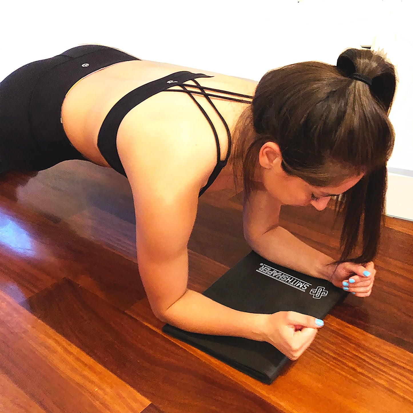 Squat Mat Exercise Kneeling Pad | 30.75-Inch Mat for Leg Muscle Targeting | Folds to 0.9-In. Thick Knee Pad - Ab Rollouts - Knee Pushups | Cushion Elbows - Planks | Black