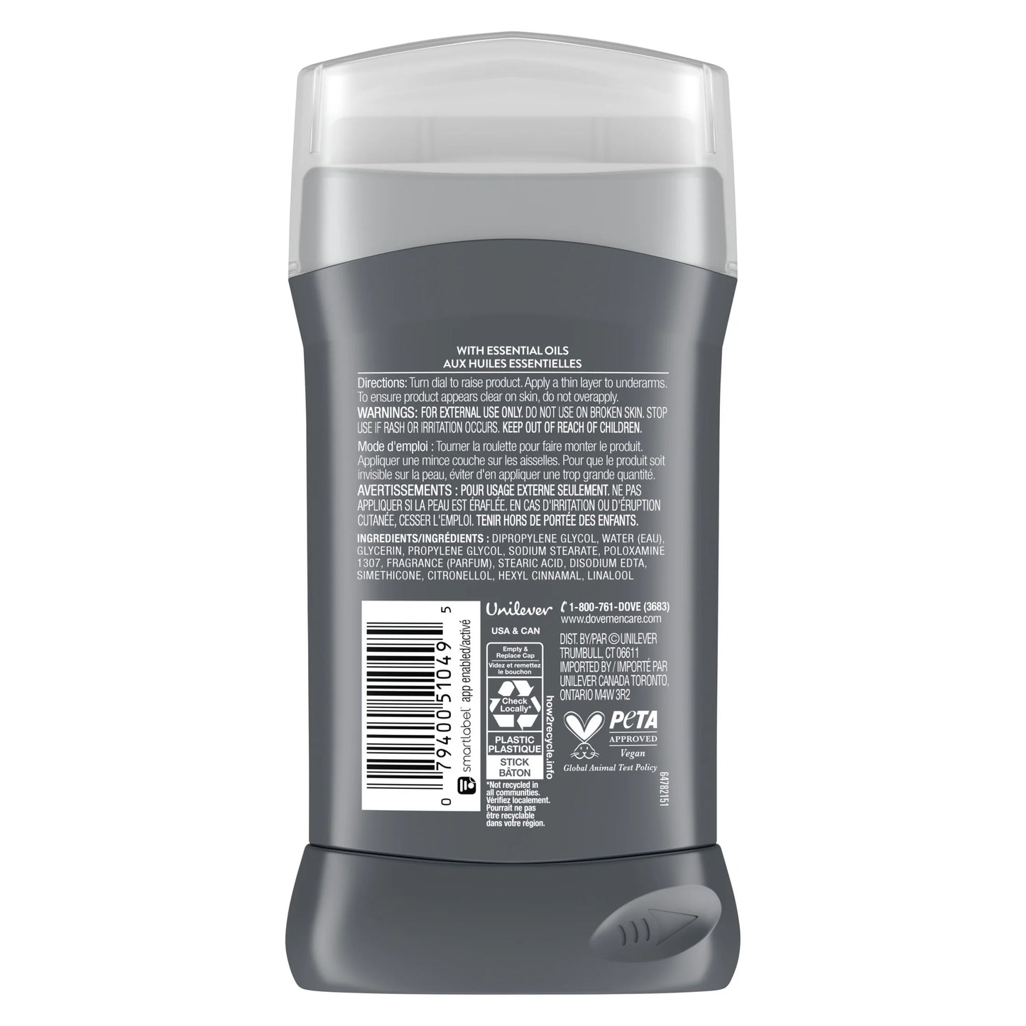 (3 Pack) Deodorant for Men Moon Oasis Aluminum-Free, 3.Oz