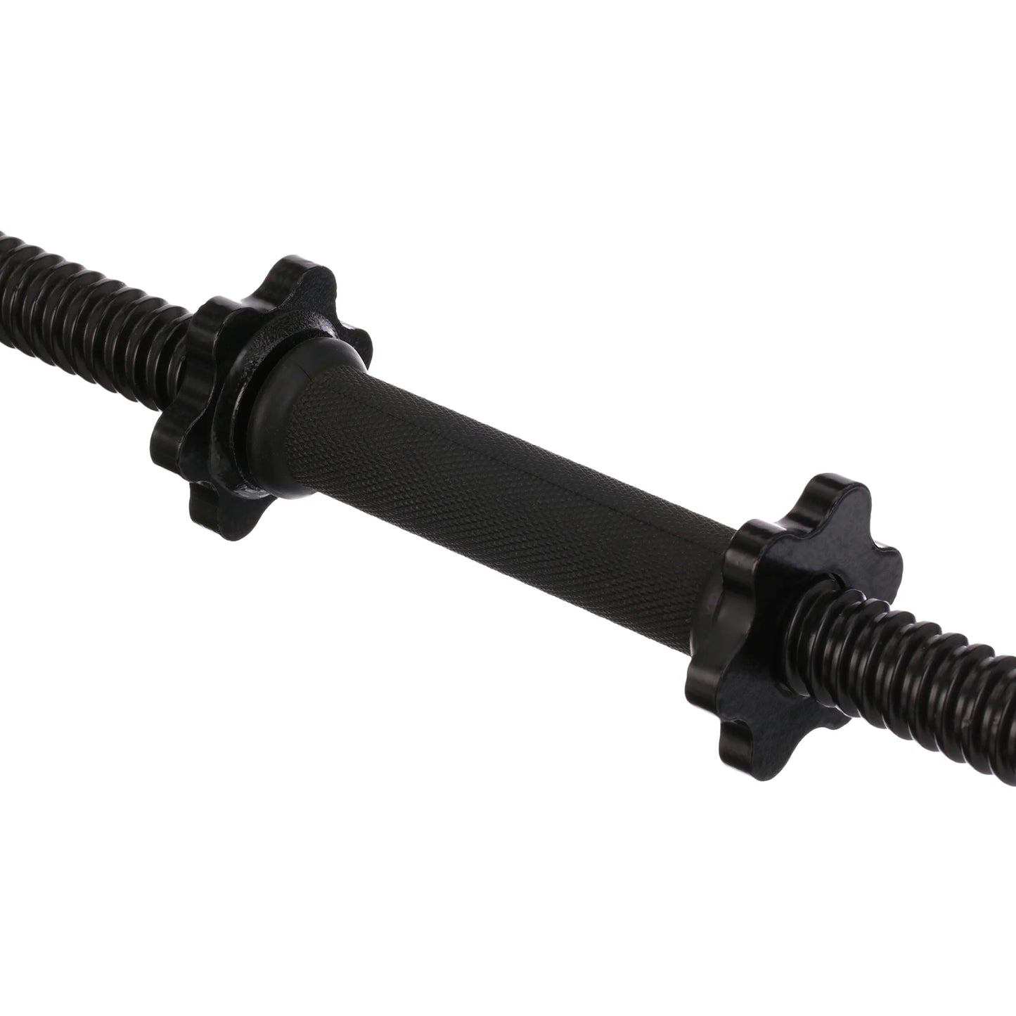Barbell Standard 14" Dumbbell Handle with Spinlock Collars, Single, Black