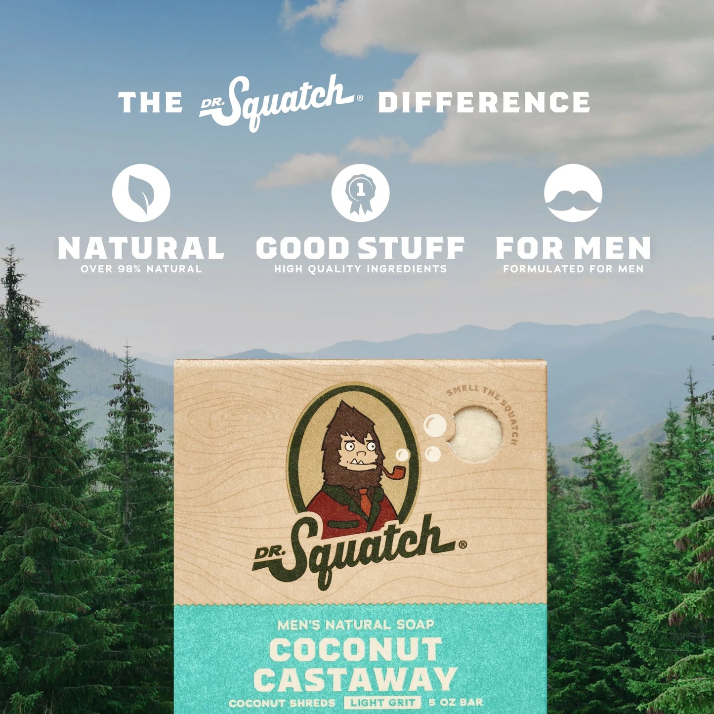 (3 Pack) Coconut Castaway Natural Bar Soap for Men, 5 Oz