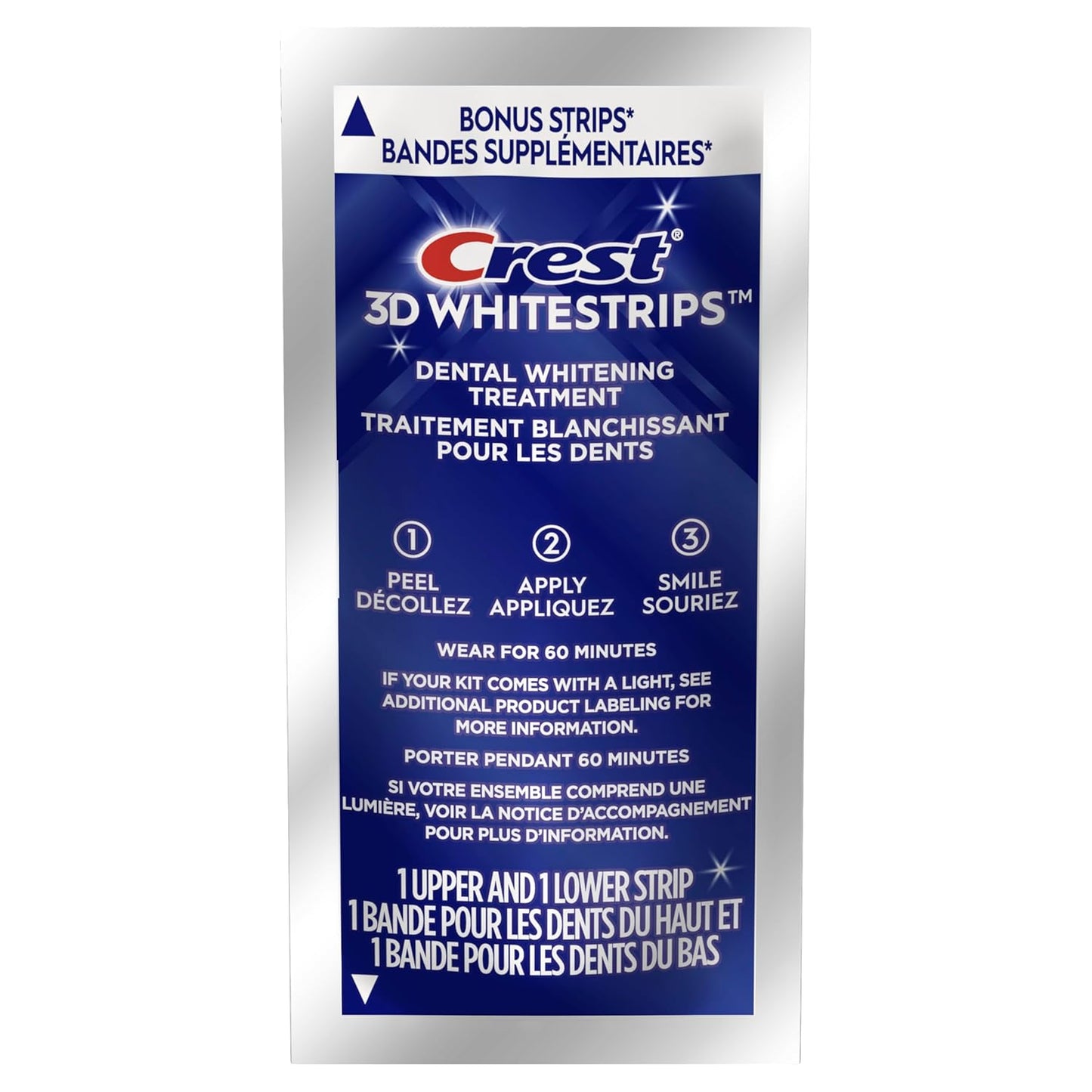3D Whitestrips Professional Effects – Teeth Whitening Kit, 22 Treatments (20 + 2 Bonus), Each with 1 Upper/1Lower, 44 Strips – 3Dwhite Teeth Whitening Strips