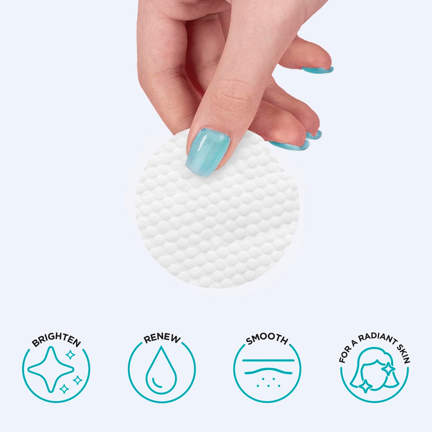 18% Glycolic Acid Pads for Face (50 Pads) - Exfoliating Pad for Face with Witch Hazel, Vitamin C, Vitamin B5 and Vitamin E - Smooth Pore Pad Reduce Pigmentation and Fine Lines