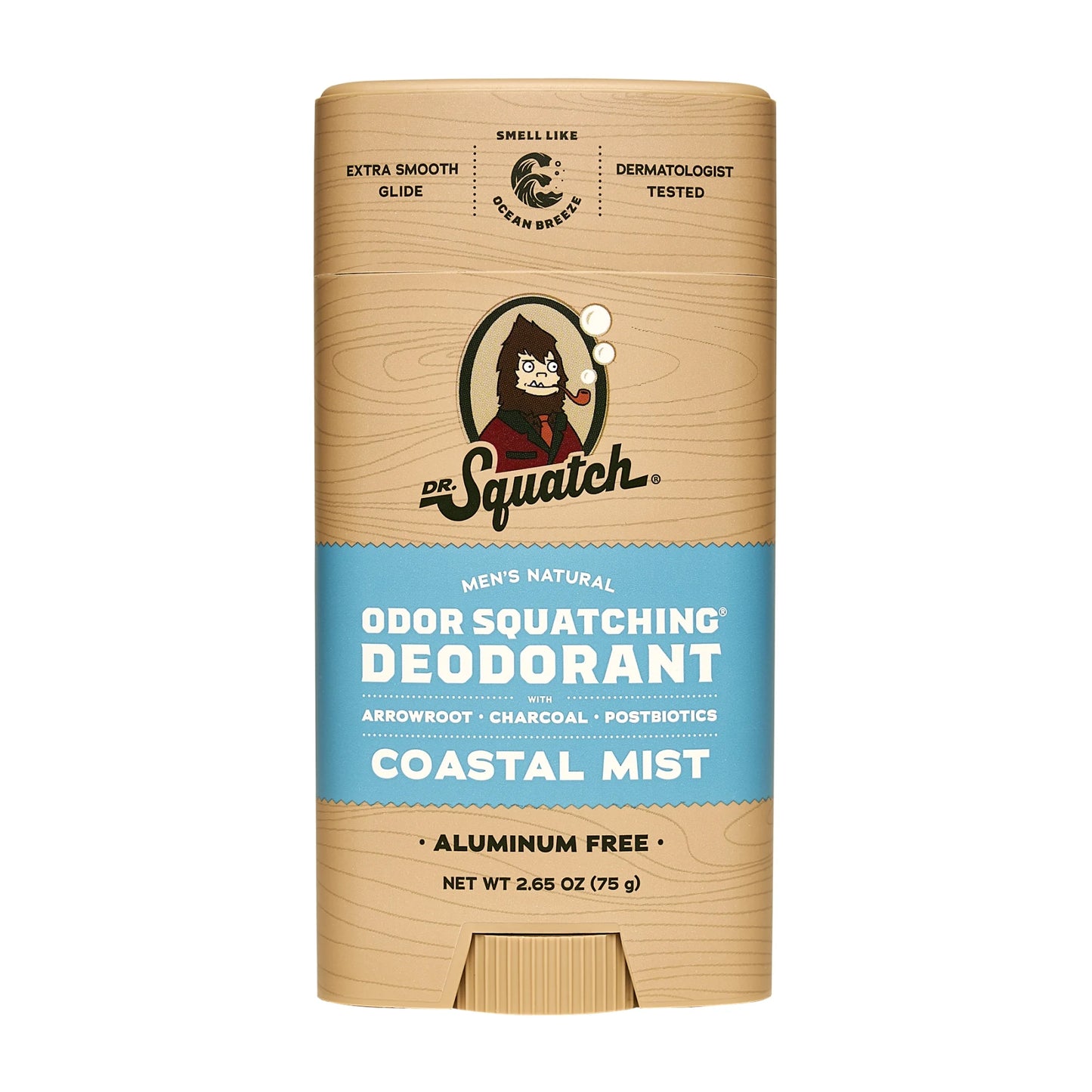 Coastal Mist Aluminum Free Natural Deodorant Stick for Men, 2.65 Oz