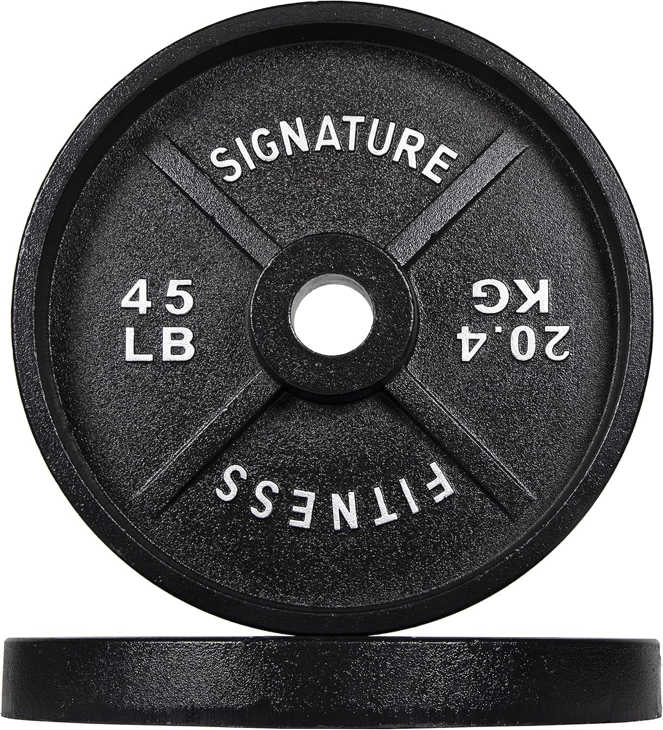 Deep Dish 2-Inch Olympic Cast Iron Weight Plates with E-Coating