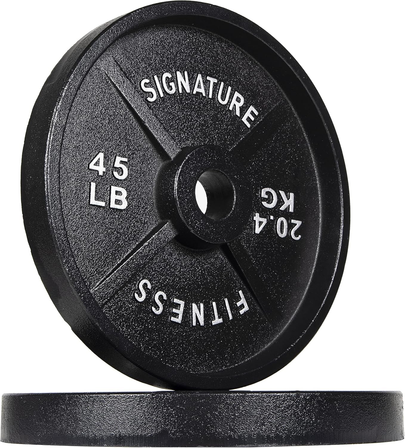 Deep Dish 2-Inch Olympic Cast Iron Weight Plates with E-Coating