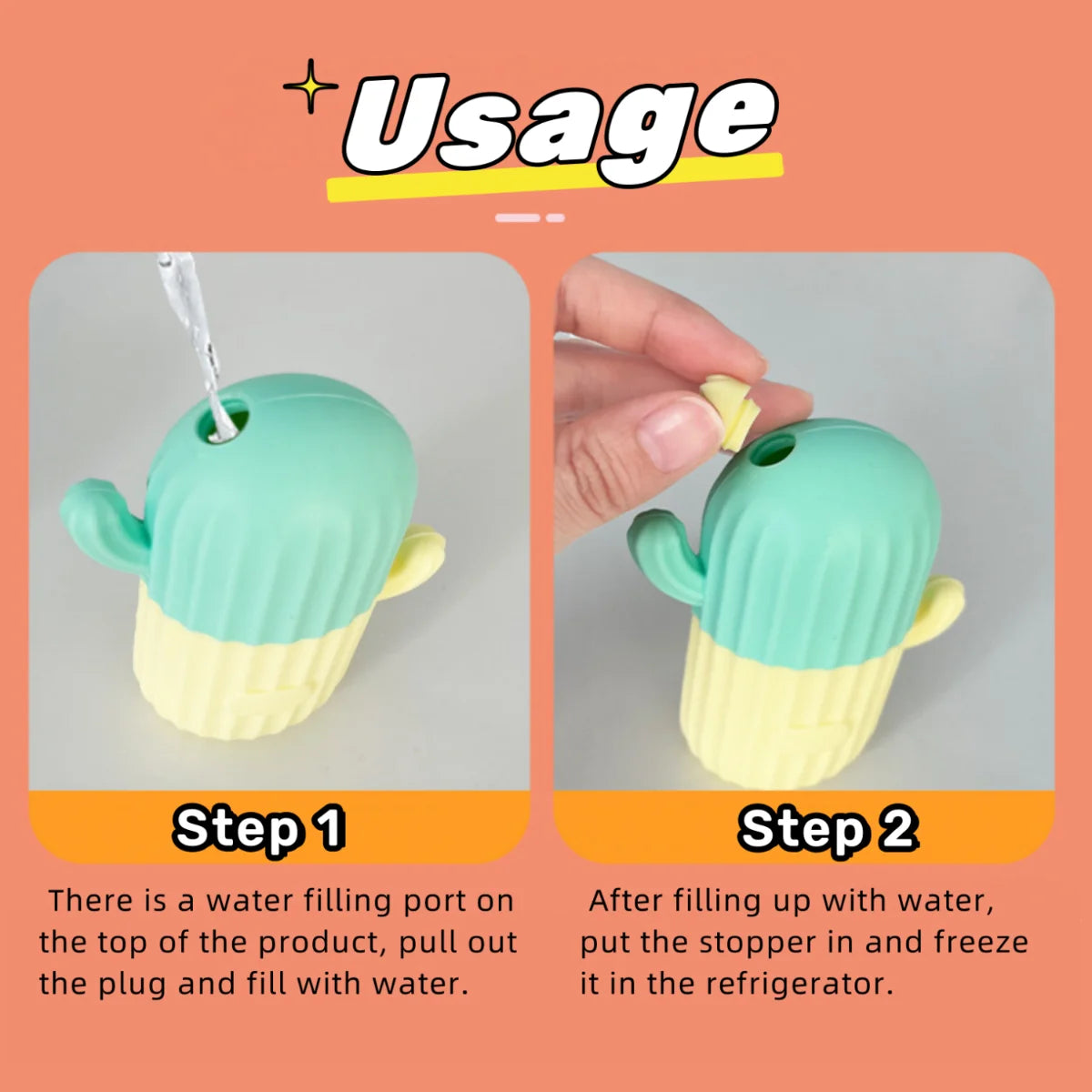 Ice Facial Roller Massager, Reusable Skin Massager, Silicone Face Ice Mold, Facial Massager with Cactus-Shaped Design for Skincare Relaxation Accessories - Green