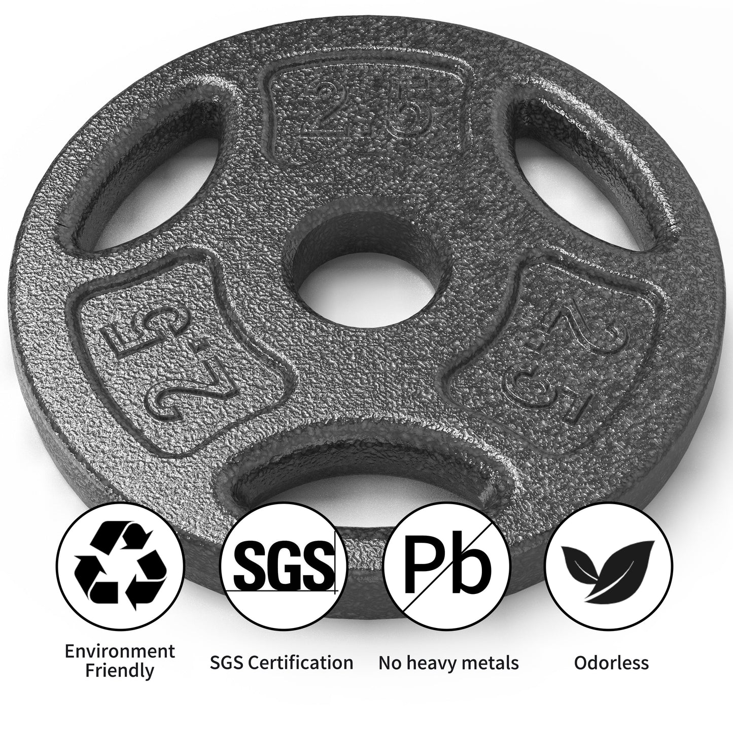 100LB Black Cast Iron Standard Weight Plate Sets, Used as Both Dumbbell and Barbell,1-Inch Holes Fit Standard Sized Bar