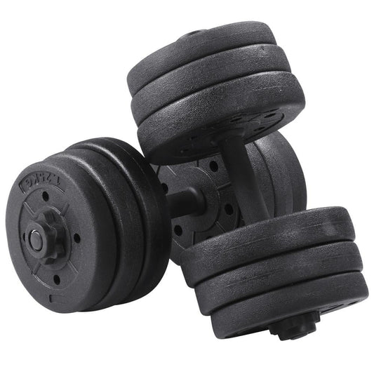 44LB Dumbbell Set Adjustable Weight Plates, Black