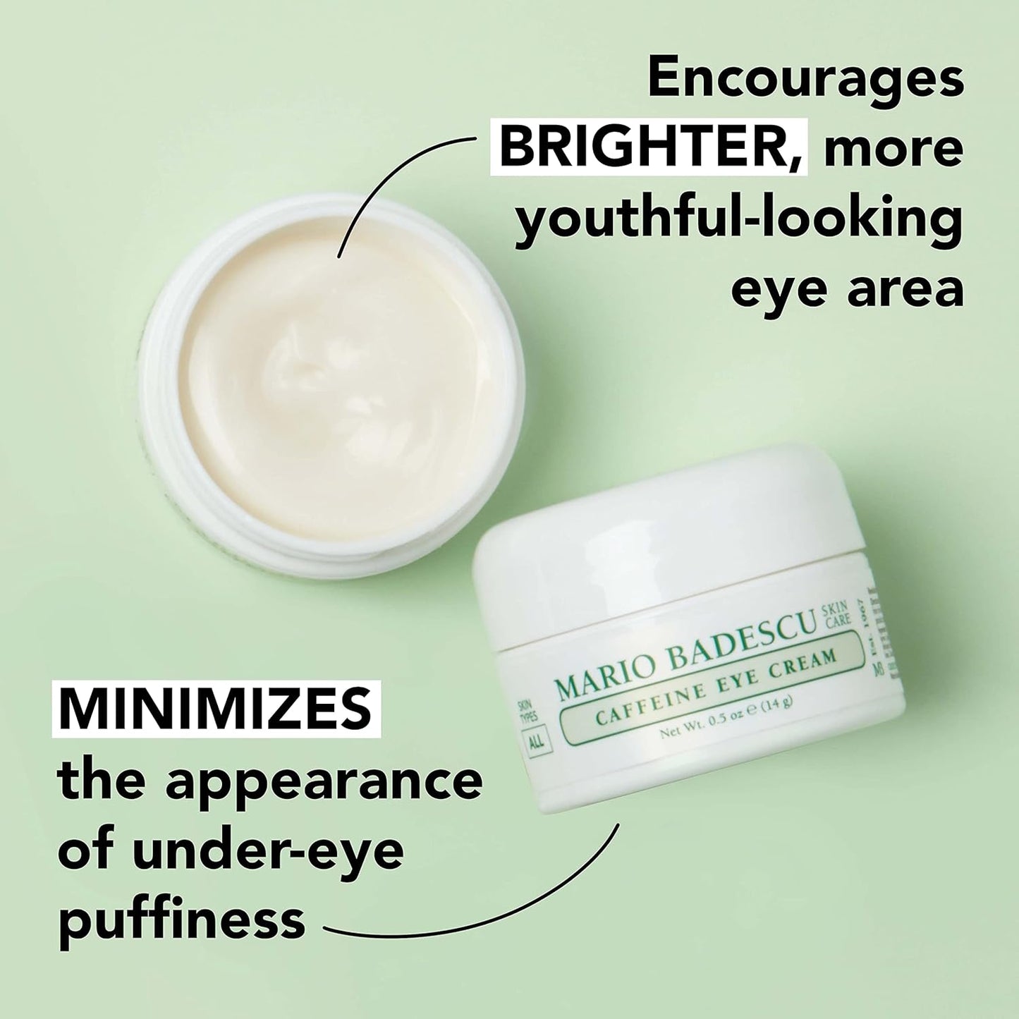 Eye Cream for Dark Circles and Puffiness – Hyaluronic, Caffeine or Glycolic – Hydrating, Firming and anti Aging Overnight under Eye Care Treatment for Fine Lines and Wrinkles