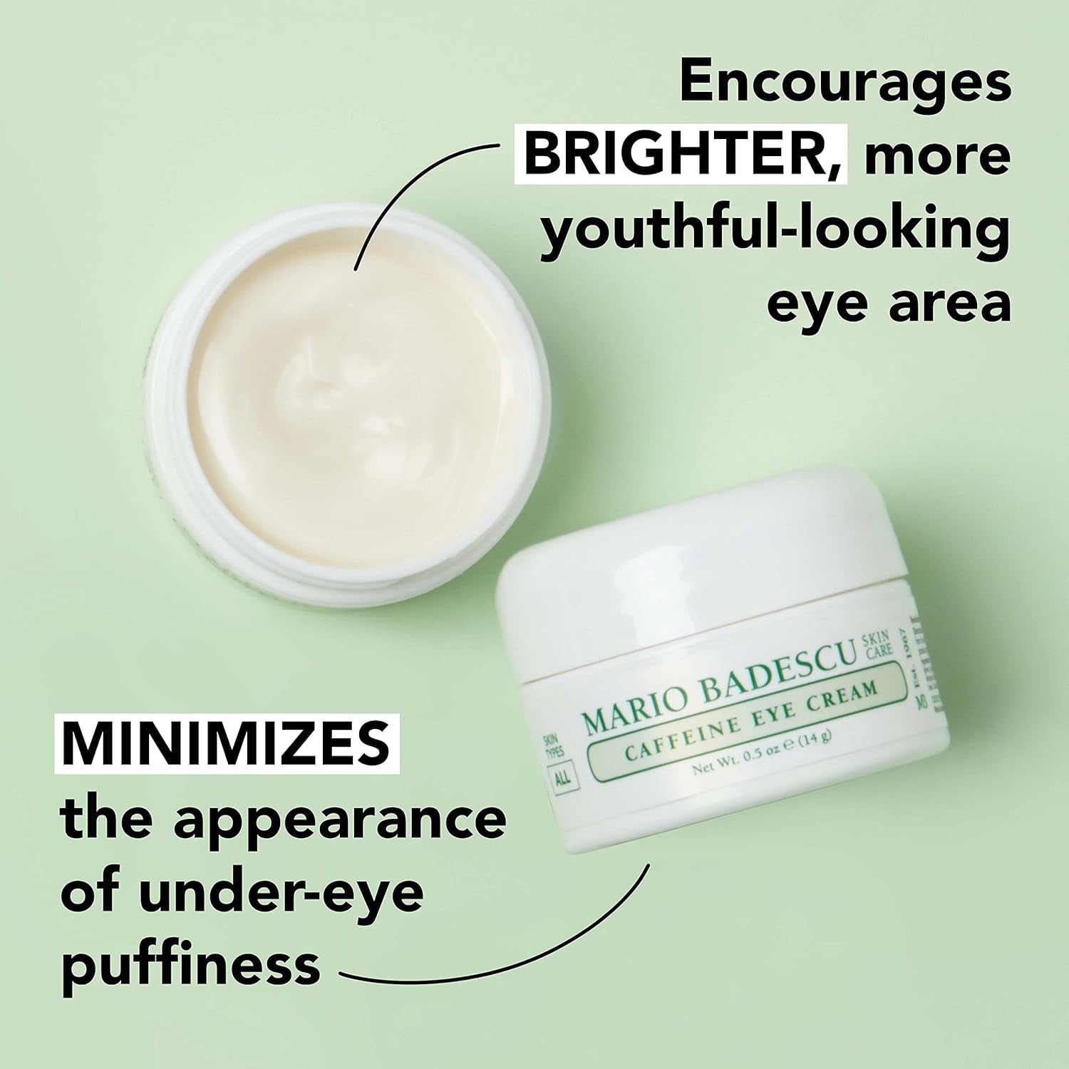 Eye Cream for Dark Circles and Puffiness – Hyaluronic, Caffeine or Glycolic – Hydrating, Firming and anti Aging Overnight under Eye Care Treatment for Fine Lines and Wrinkles