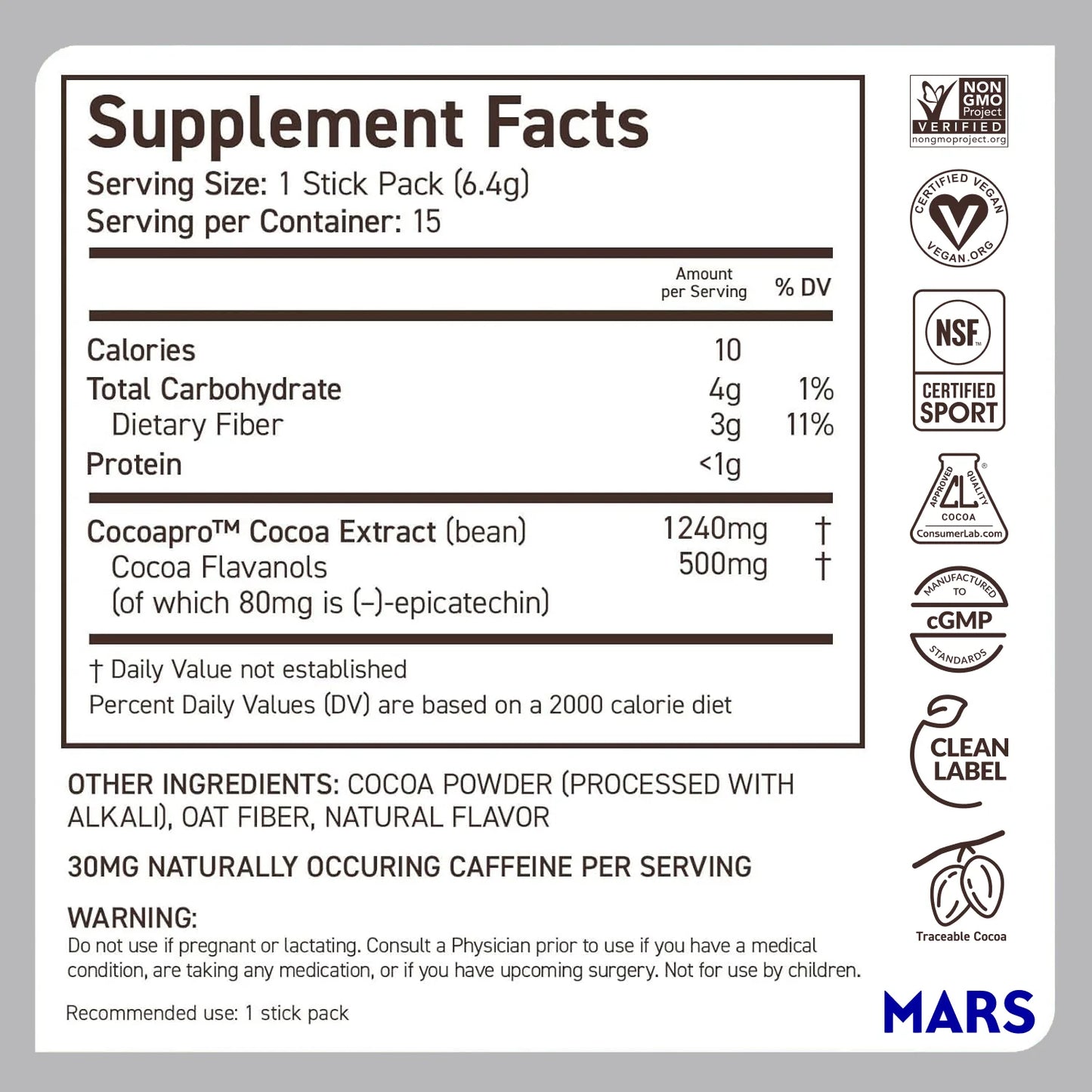 ™ Cardio Health Cocoa Powder Stick Packs