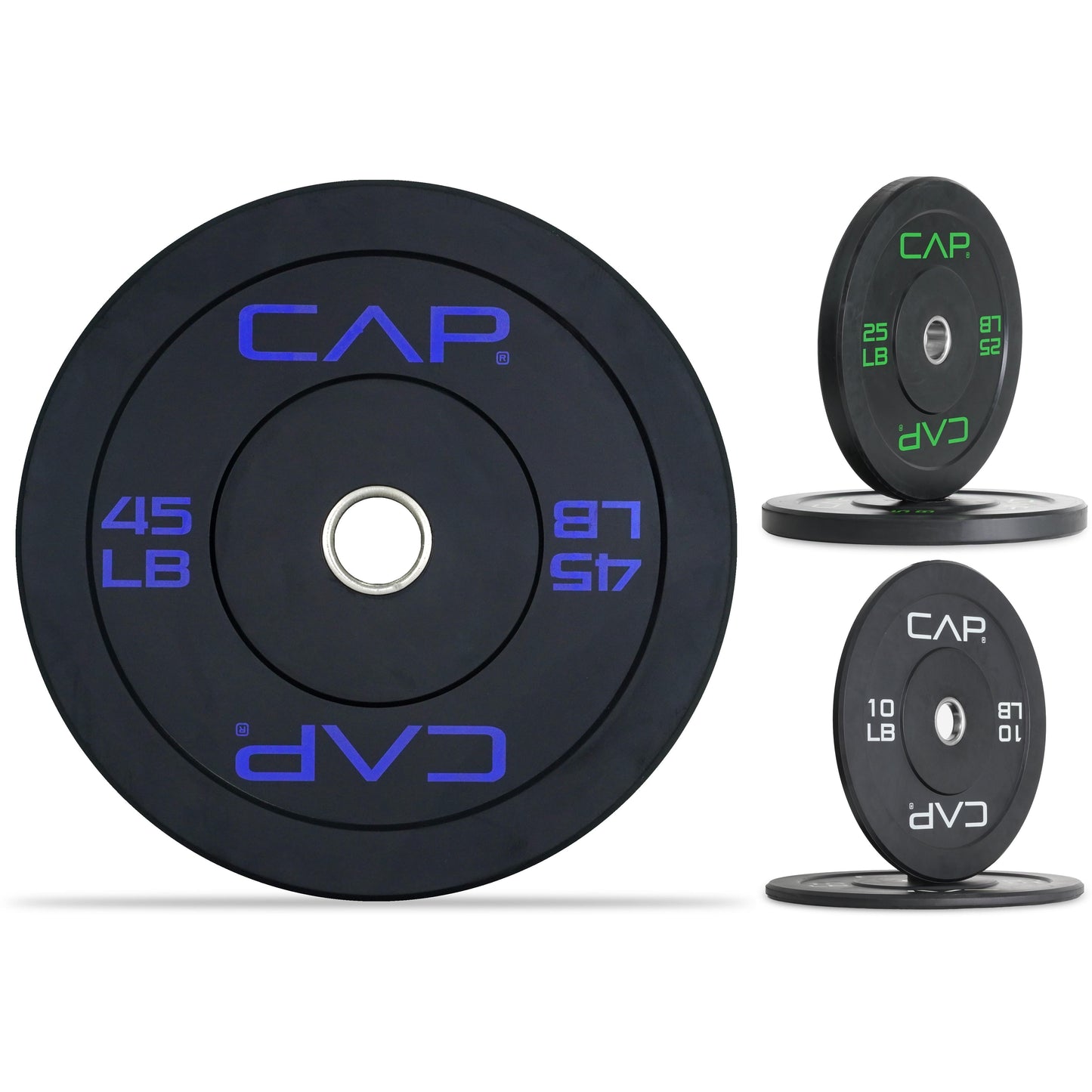 160Lb Olympic Bumper Plate Weight Bundle, (2 X 10Lb, 2 X 25Lb and 2 X 45Lb Plates)
