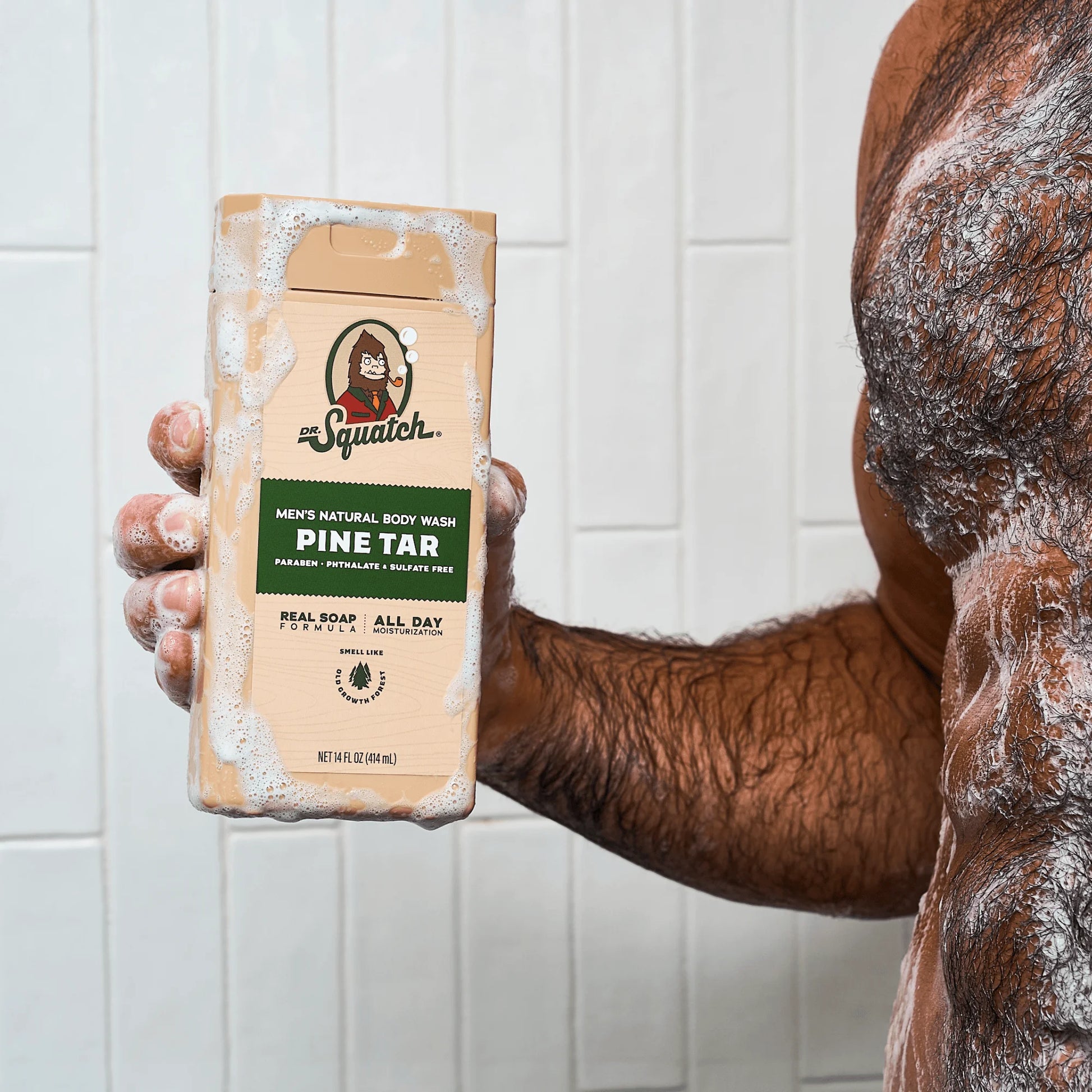 Pine Tar Natural Body Wash for Men, 14 Fl Oz