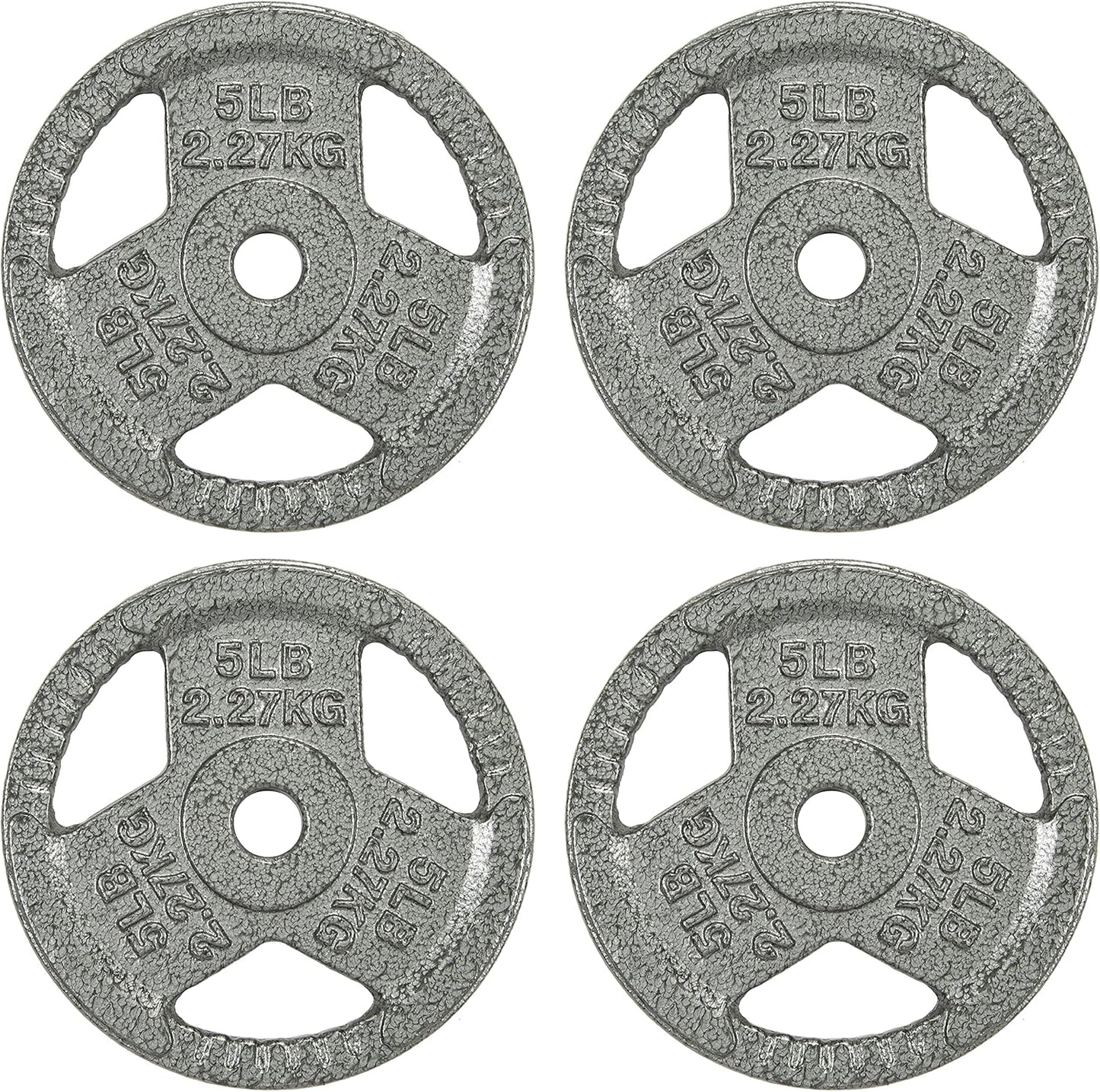 Cast Iron Plate Weight Plate for Strength Training and Weightlifting, Olympic or Standard, Multiple Sizes