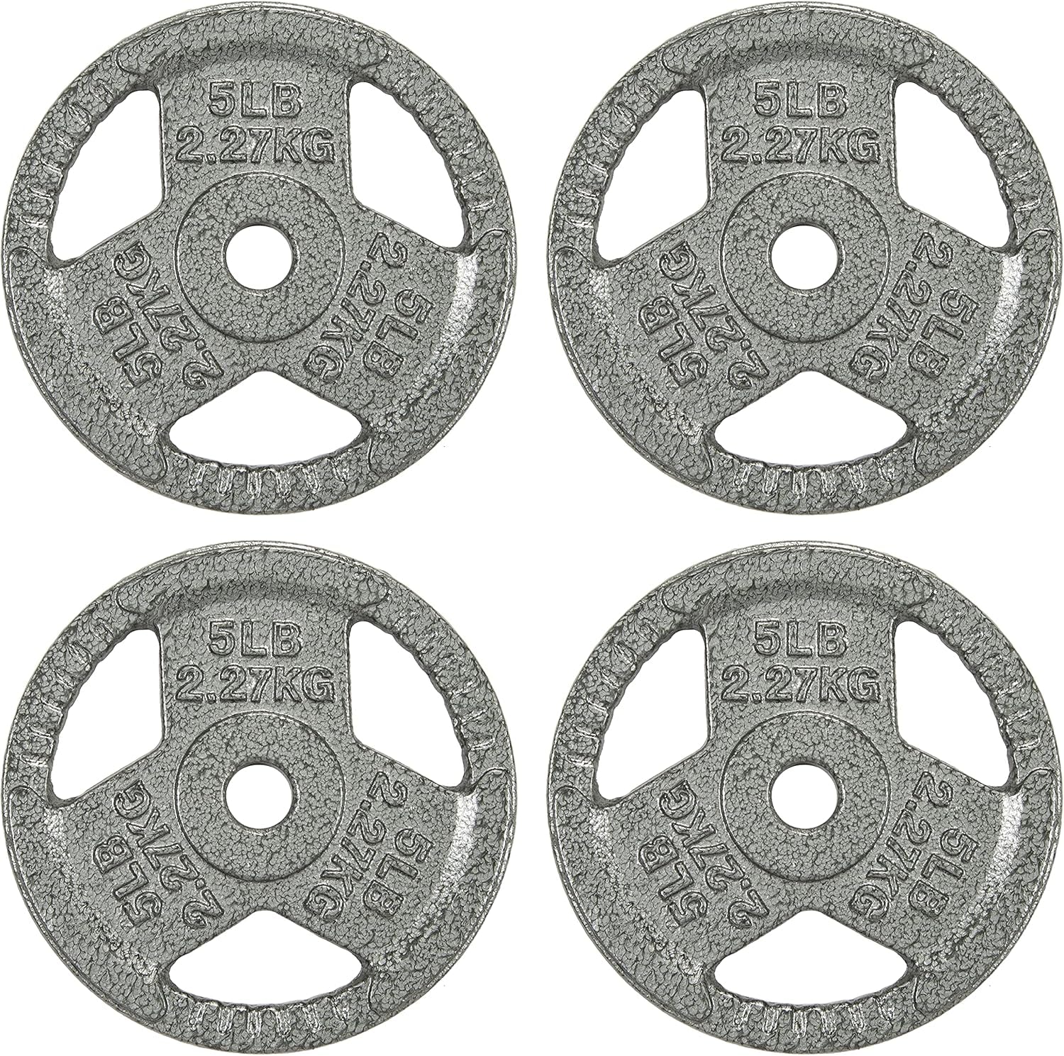 Cast Iron Plate Weight Plate for Strength Training and Weightlifting, Olympic or Standard, Multiple Sizes