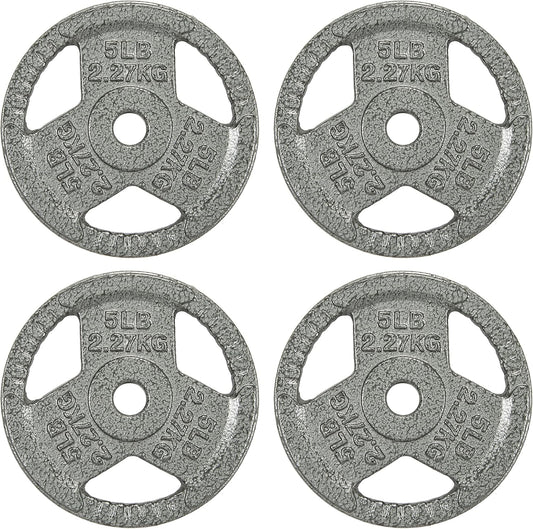 Cast Iron Plate Weight Plate for Strength Training and Weightlifting, Olympic or Standard, Multiple Sizes