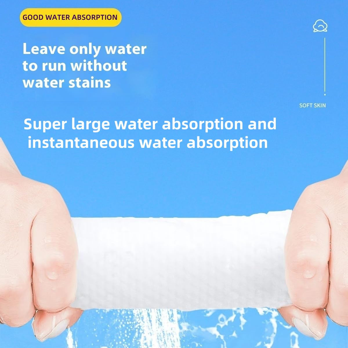 Disposable Face Towels,  Thick and Soft Face Towels. 100% Pure Cotton, Super Thick 150%. Suitable for Makeup Removal and Cleansing, and Applicable to Sensitive Skin. (Extra Thick 150 Pieces)