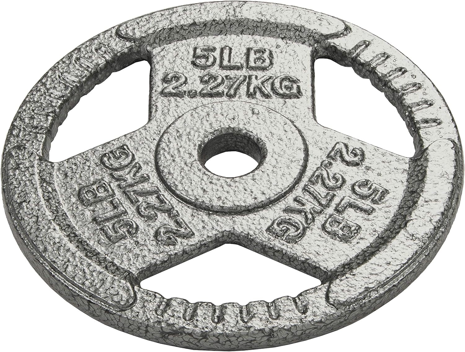 Cast Iron Plate Weight Plate for Strength Training and Weightlifting, Olympic or Standard, Multiple Sizes
