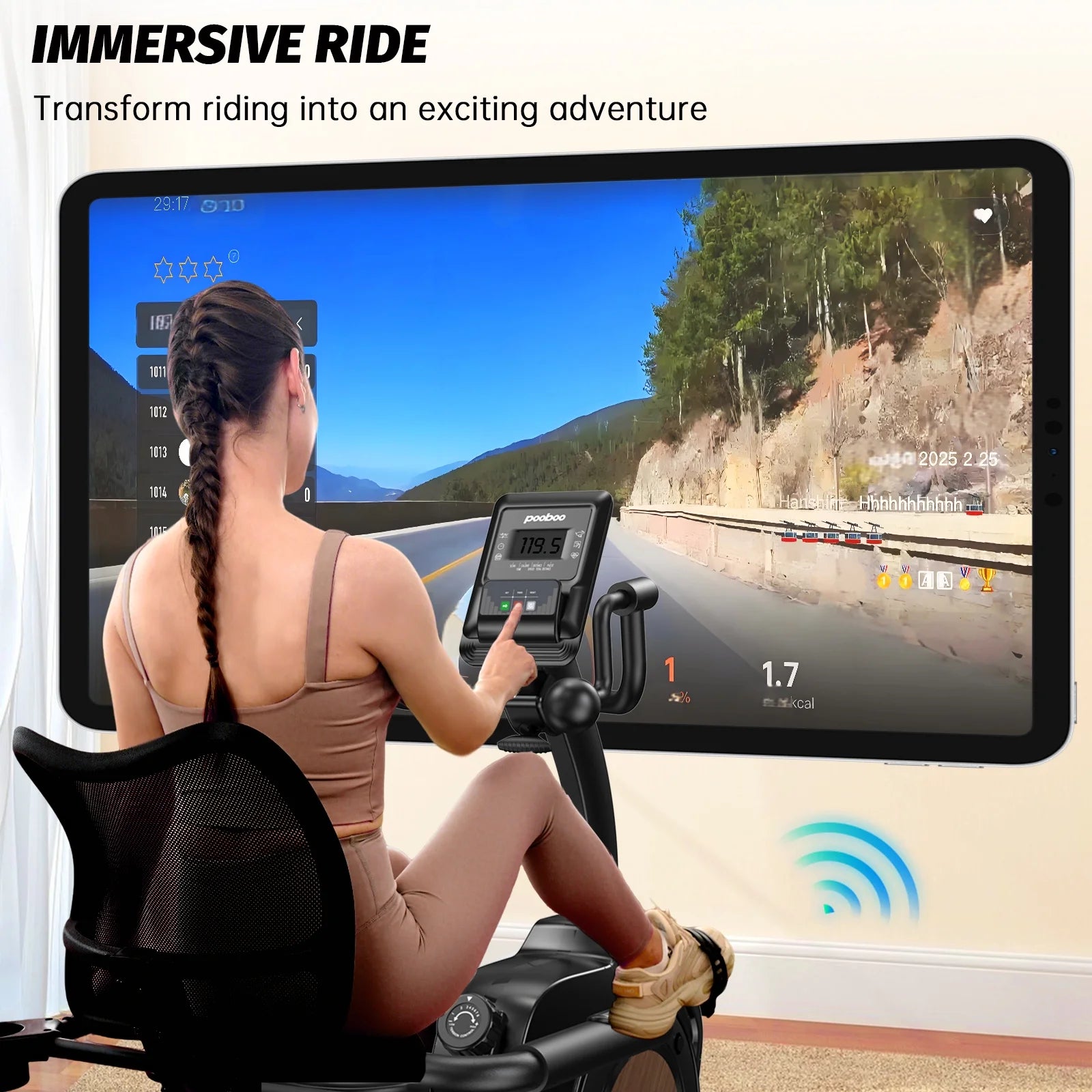 Magnetic Build-In Bluetooth Recumbent Exercise Bike with Adjustable and Comfortable Seat, Light Commercial Stationary Bike with Arm Workout for Adult/Seniors Home Exercise, 400LBS