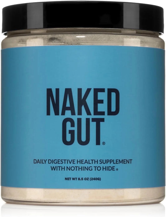 Naked Gut - Daily Gut Health Supplement - Natural Gut Health Powder for Gut Cleanse, Digestive Support, Gmo-Free, Soy-Free, Certified Gluten-Free, Vegan and Hypoallergenic, 40 Servings