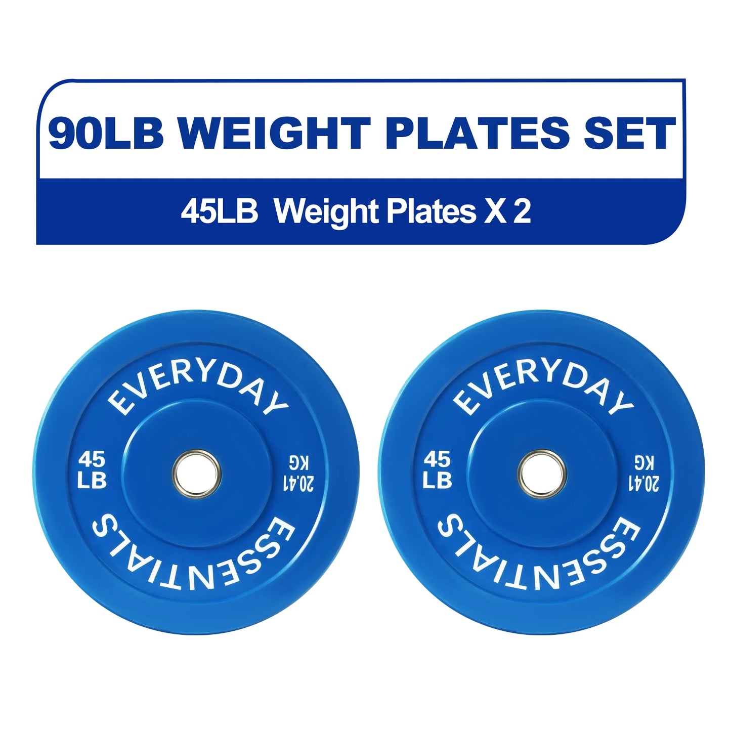 (3 Pack)  Olympic Bumper Plate Weight Plate, 45 Lbs Pair Color