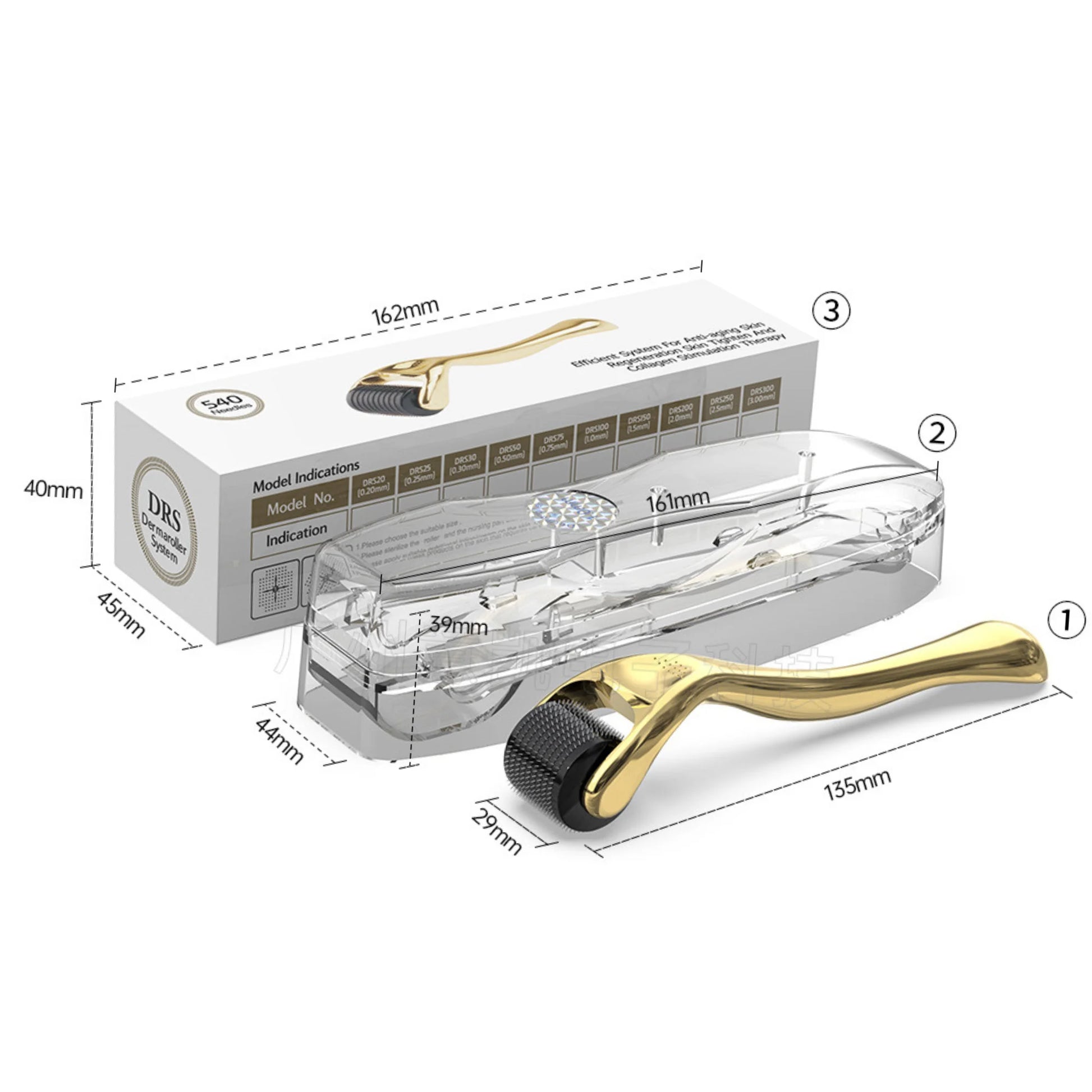 Premium 1-Piece Derma Roller for Hair Growth with Microneedling Roller for Scalp & Beard Care