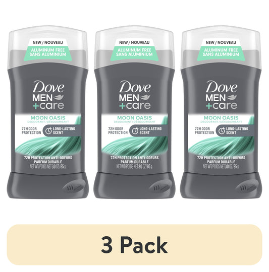 (3 Pack)  Deodorant for Men Moon Oasis Aluminum-Free, 3.Oz
