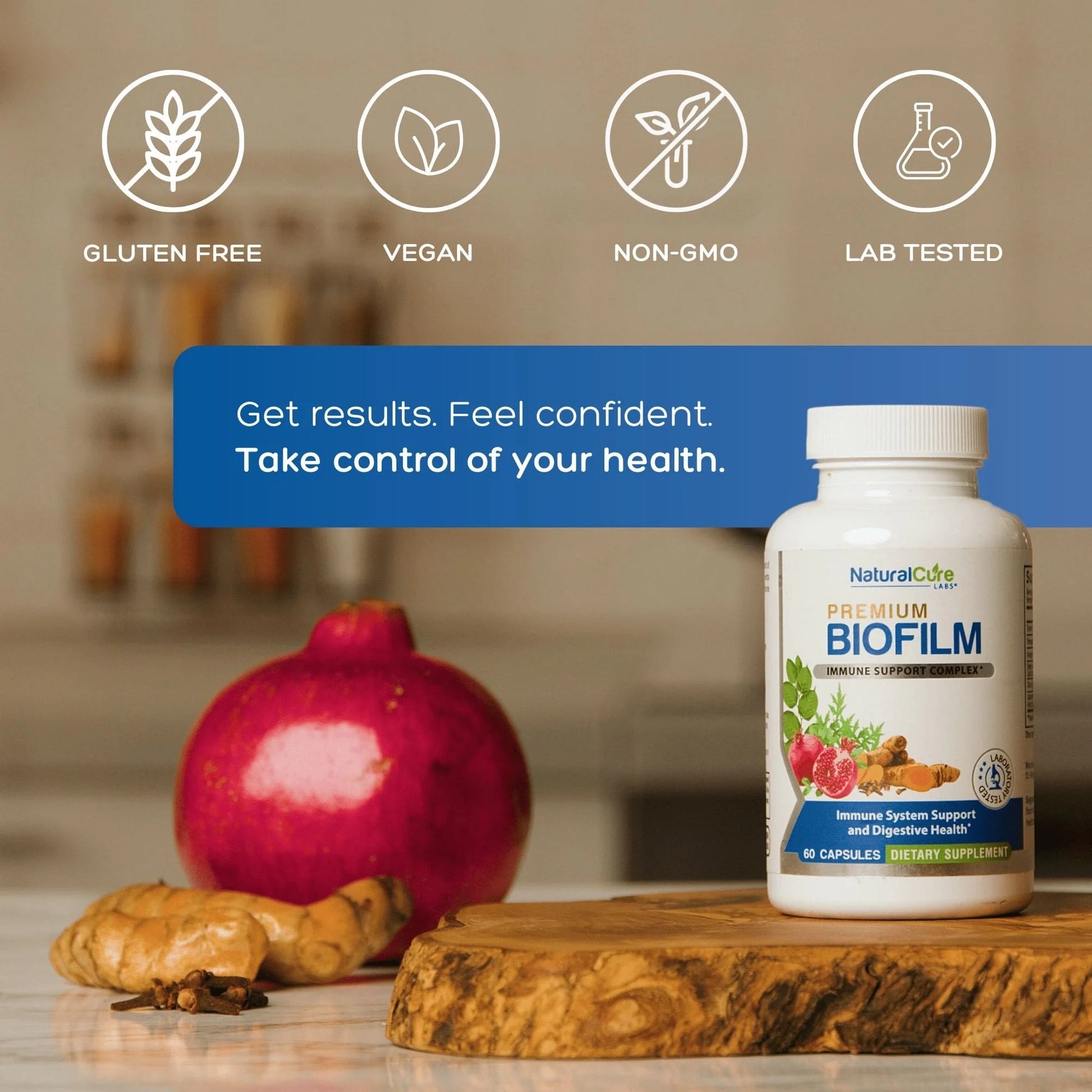Biofilm Defense Complex - Tumeric & Pomegranate - 60 Ct by