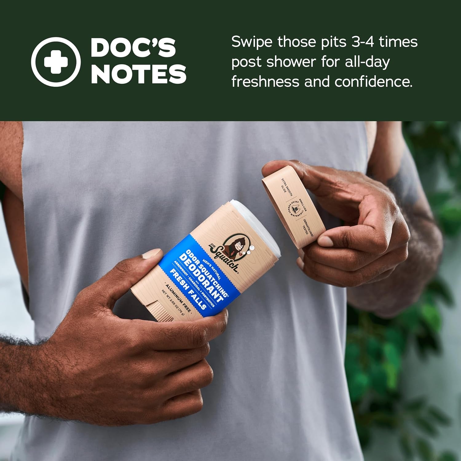 Natural Deodorant for Men - Odor-Squatching Aluminum Free - Rainforest Rapids & Wood Barrel Bourbon (2.65 Oz, 2-Pack)