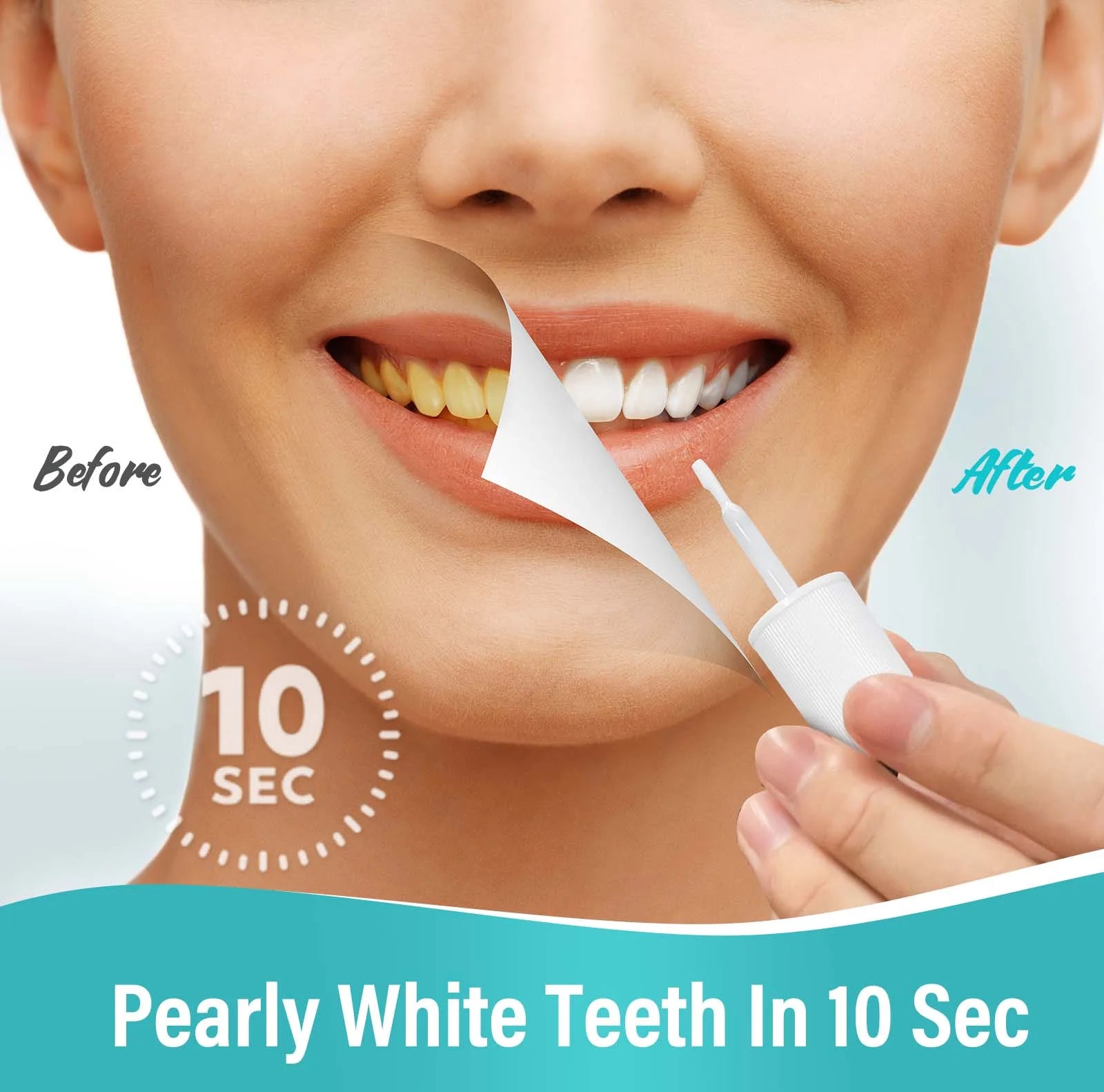 Instant Teeth Whitening, Tooth White for Stain Removing from Coffee Wine Tea, Instantly Improve Teeth Brightenes