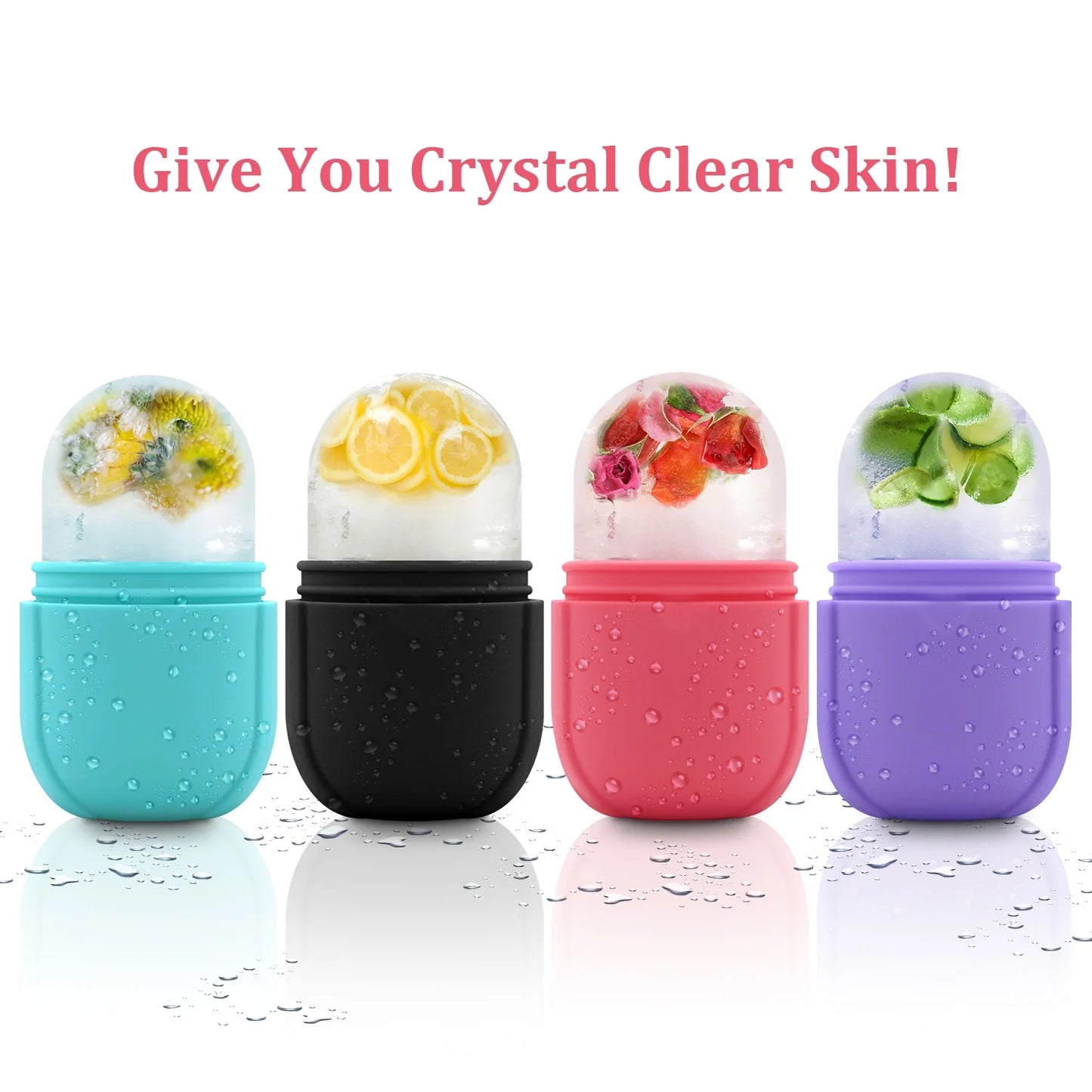 Ice Roller for Face,  Ice Face Roller for Eyes, Guasha,Diy Silicone Ice Mold for Face Massager, Facial Beauty Ice Roller Skin Care Tools,Roller for Face&Eyes,Remove Fine Lines(Black)