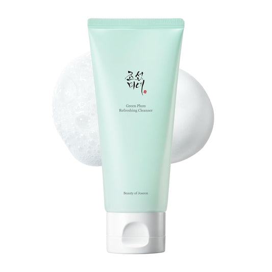 Green Plum Refreshing Cleanser Gel Type Deep Pore Cleansing, Acne Face Wash, Blackhead Remover for All Skin Types, Korean Skincare 100Ml, 3.38 Fl.Oz