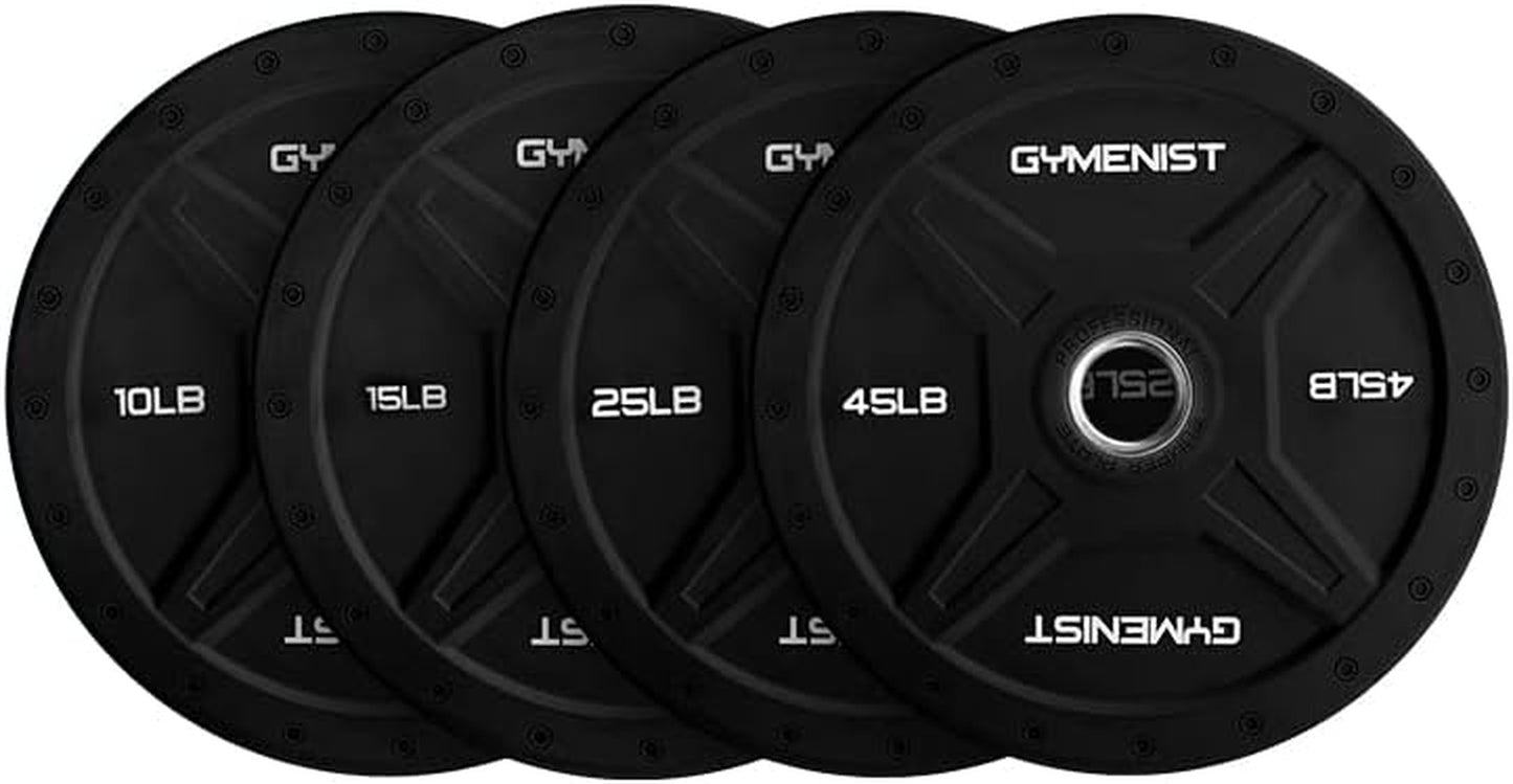 Bumper Plates Is Made for 2 Inch Olympic Bars, Available from 10 LB up to 55 LB Black or Multi Color Premium Commercial Gym