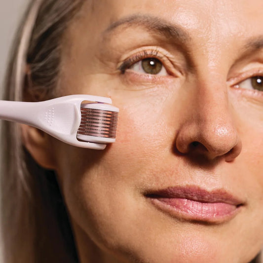 the Derma Roller | 540 Titanium Microneedle Facial Tool | for Smoother Skin