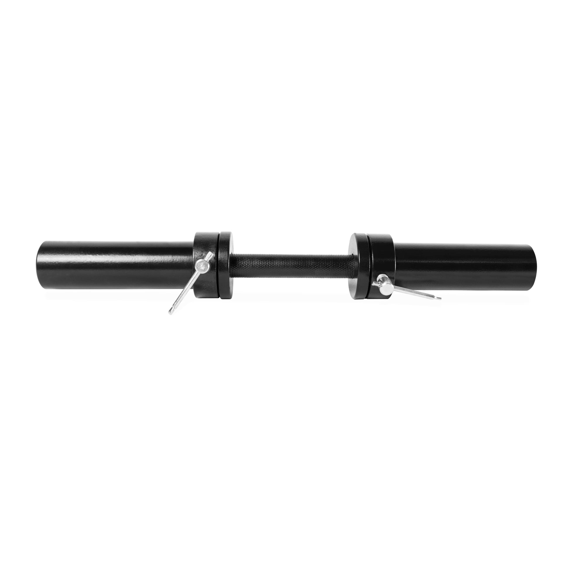 Barbell 20 In. Olympic Dumbbell Handle with Collars, Single, Black