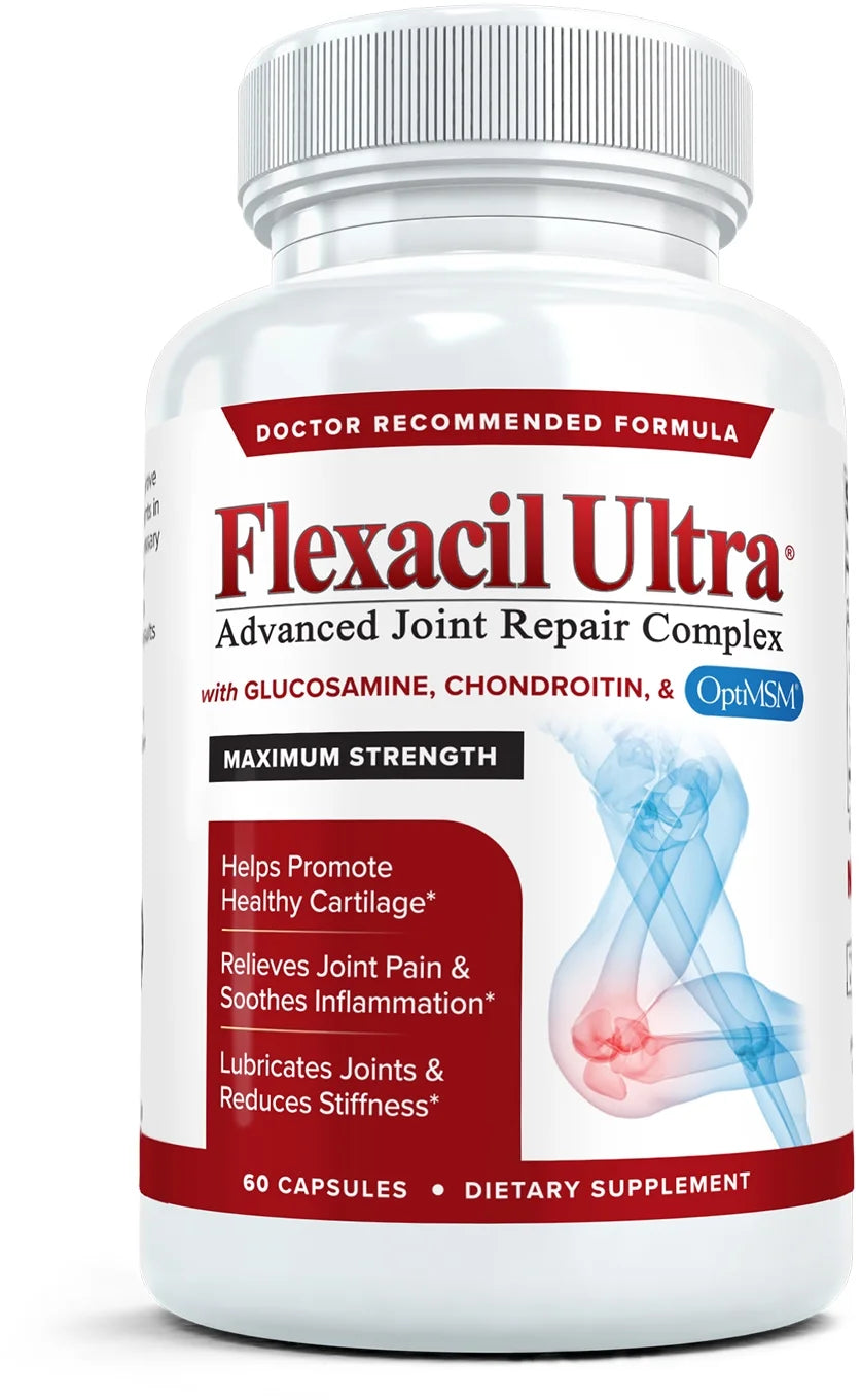 Ultra (2 Bottles) Joint Support Supplement with Glucosamine, Chondroitin & MSM, 120 Caps