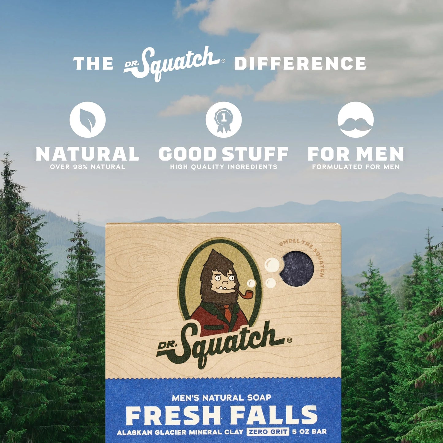 Fresh Falls Natural Bar Soap for Men, 5 Oz