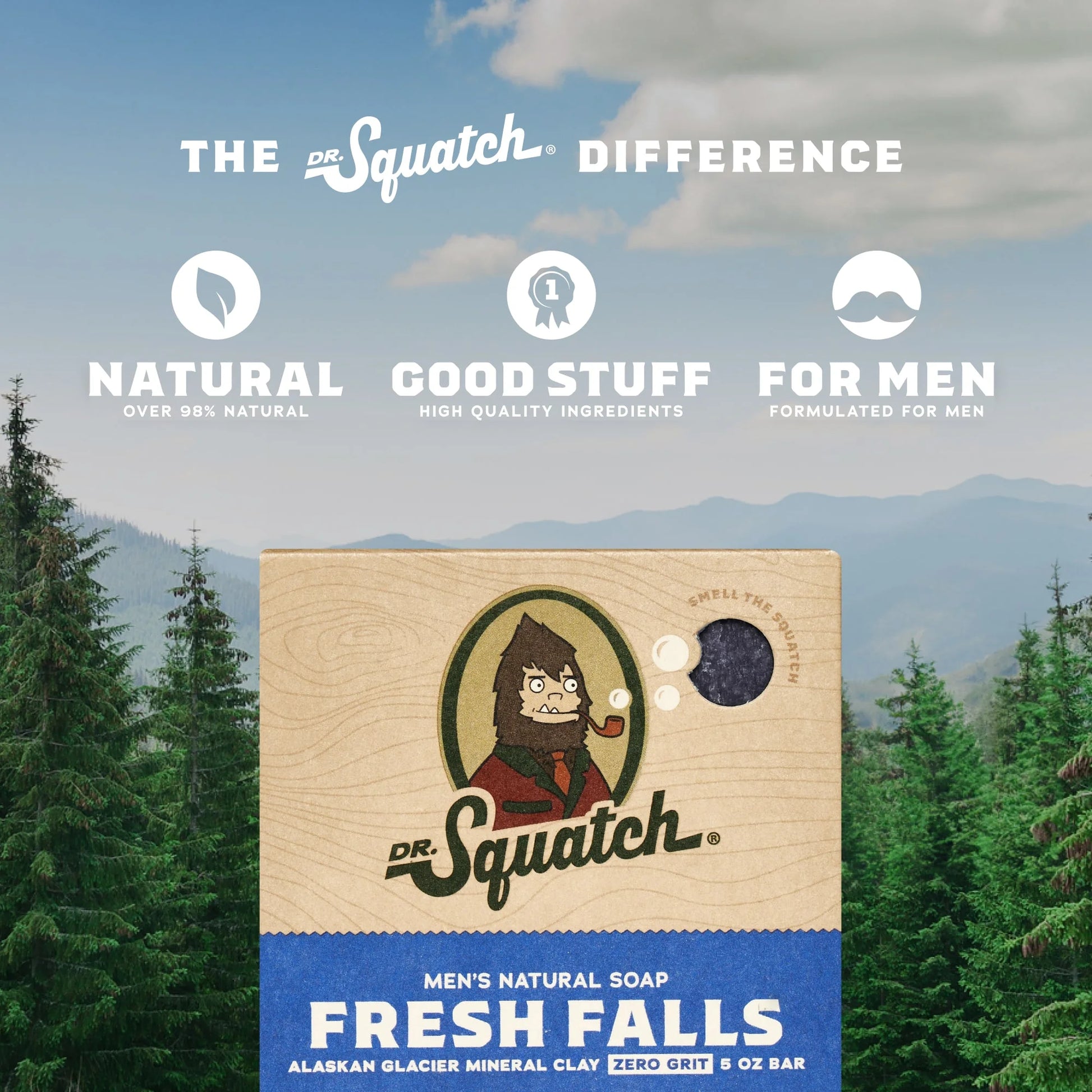 Fresh Falls Natural Bar Soap for Men, 5 Oz