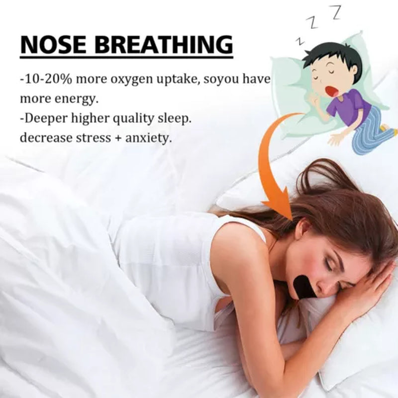 60Pcs Strip Mouth Tape Advanced Gentle for Better Nose Improved Breathing-Effe