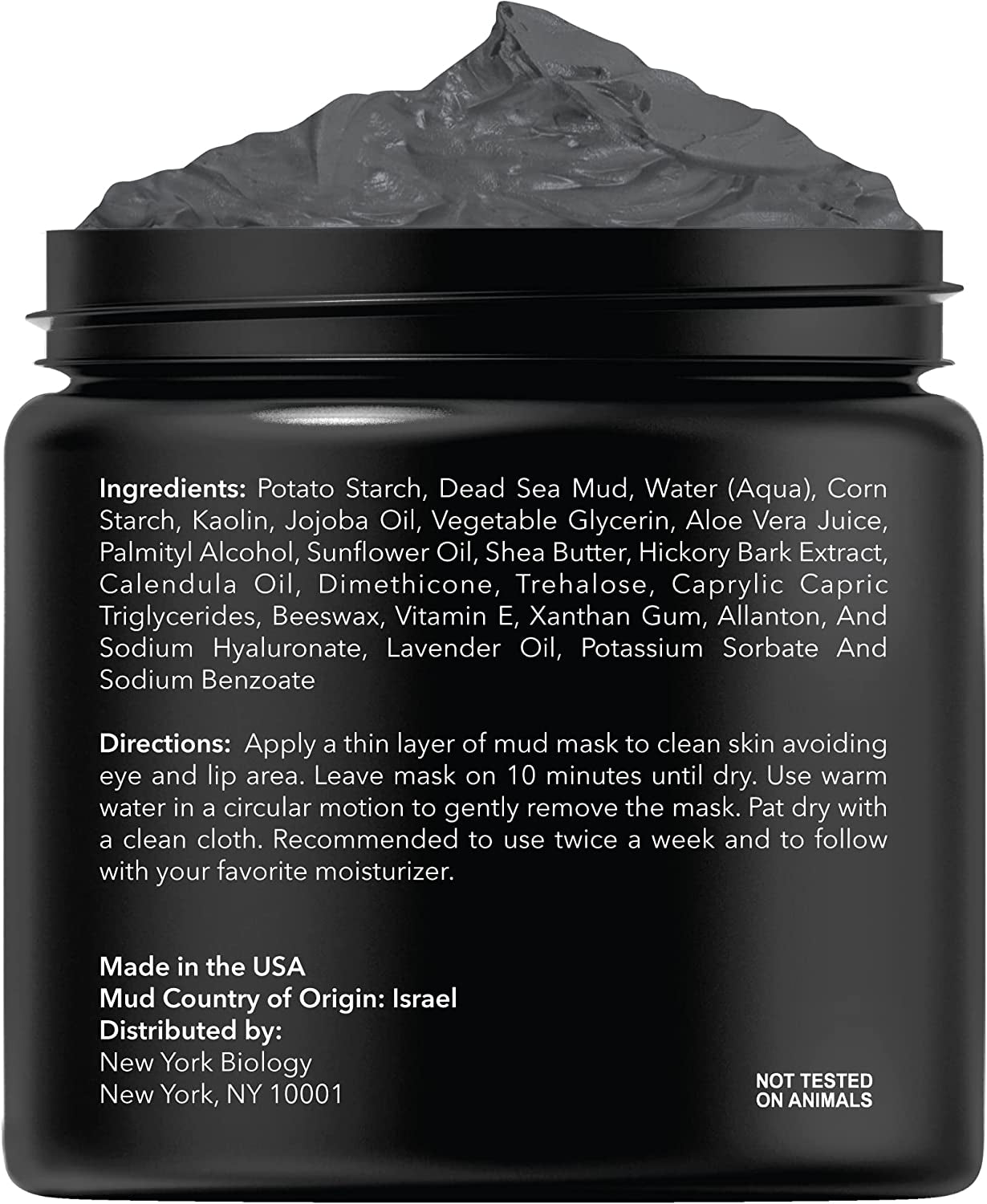 New York Biology Dead Sea Mud Mask for Face and Body | Spa Quality Pore Refiner for Oily Skin | Natural Skincare for Women & Men | Tighten Skin for a Healthier Complexion | 8.8 Oz