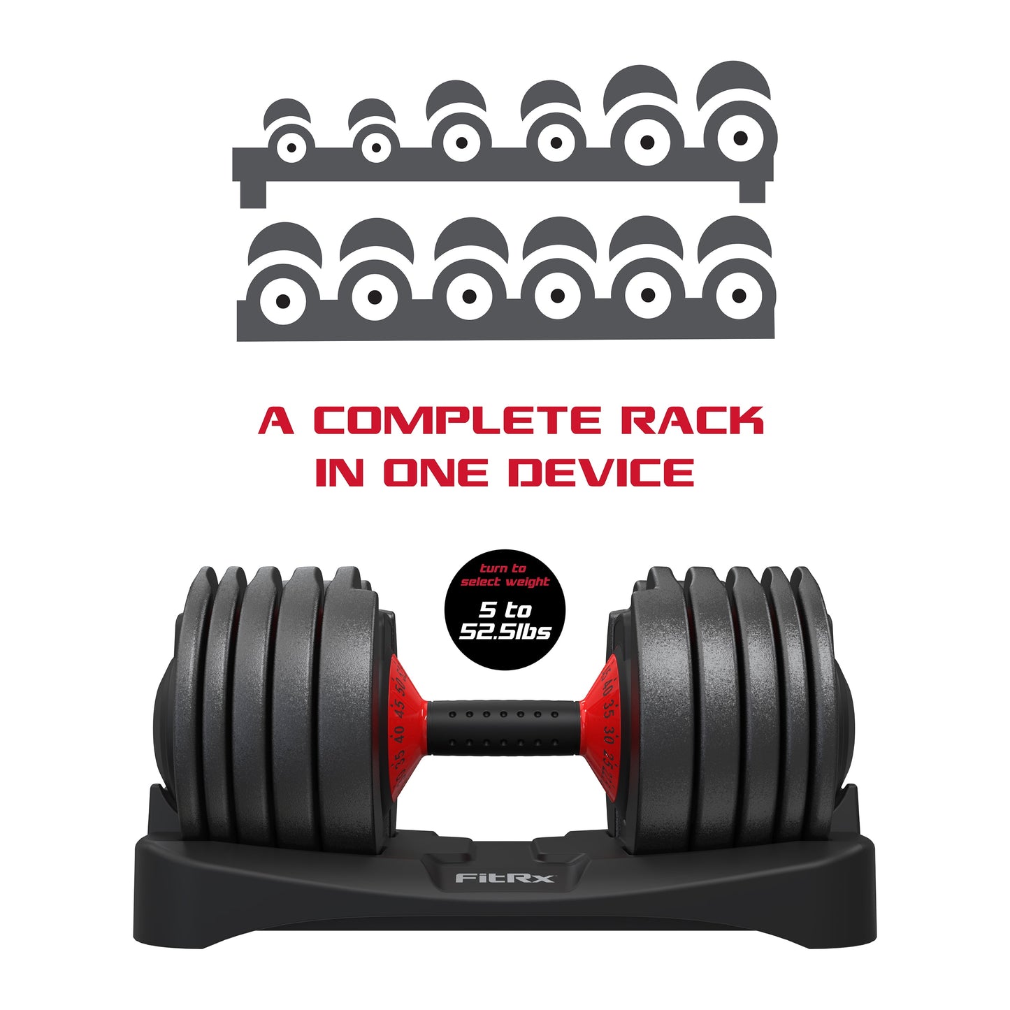 Adjustable Dumbbells, 52.5Lb Smartbell Dumbbell Set with Quick-Select Weights for Home Gym