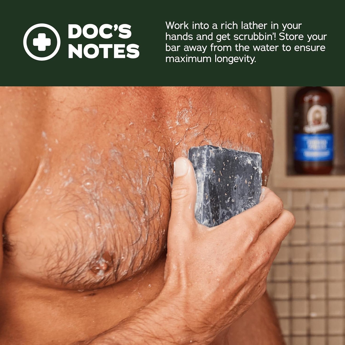 Natural Bar Soap for Men - Cold Process Soap with No Harsh Chemicals - Pine Tar, Cedar Citrus & Bay Rum (5 Oz, 3-Pack)
