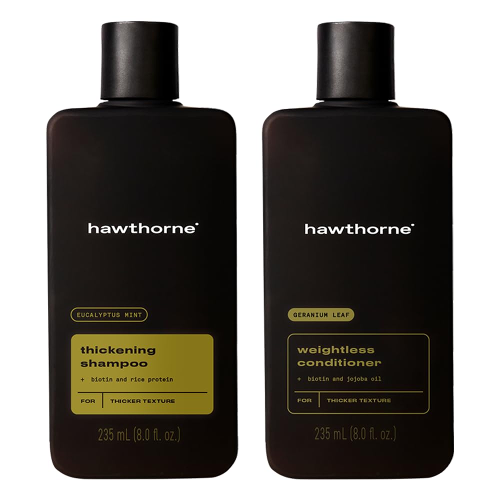 Men'S Everyday Shampoo and Conditioner Set. Sulfate Free Shampoo and Conditioner with Pure Avocado Oil and Coconut Oil for Stronger, Healthier Hair. Mint and Eucalyptus Scent. 8 Fl. Oz Each.
