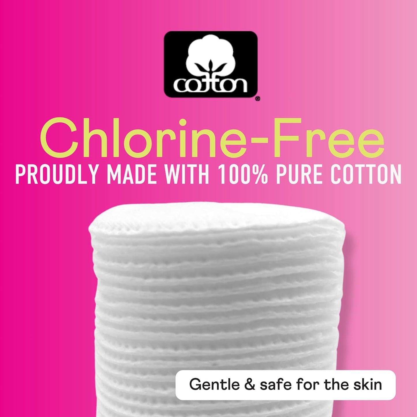 Premium Cotton Rounds – 100 Count (Pack of 3) - 100% Pure Cotton - Soft, Absorbent, Hypoallergenic Pads for Makeup Removal, Skincare, Baby Care and Facial Cleansing - Lint Free